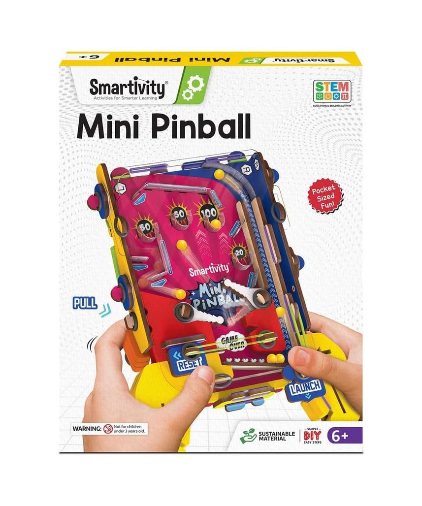 Smartivity DIY Pocket Pinball Handheld Arcade Game Kit for Kids 6+ Years, STEM Building Toy, Screen Free Indoor Game, Birthday Gift for Boys and Girls