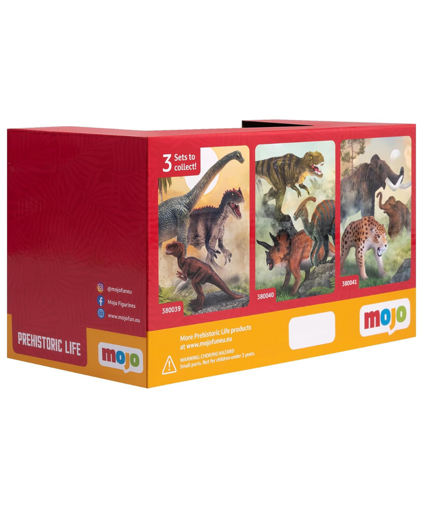 MOJO Prehistoric Mammals Box Set Hand-Painted Realistic Wholly Mammoth Calf and Sabre Tooth Tiger Figurines Educational Collectable Toy for Kids and Collectors Ages 3 and Up