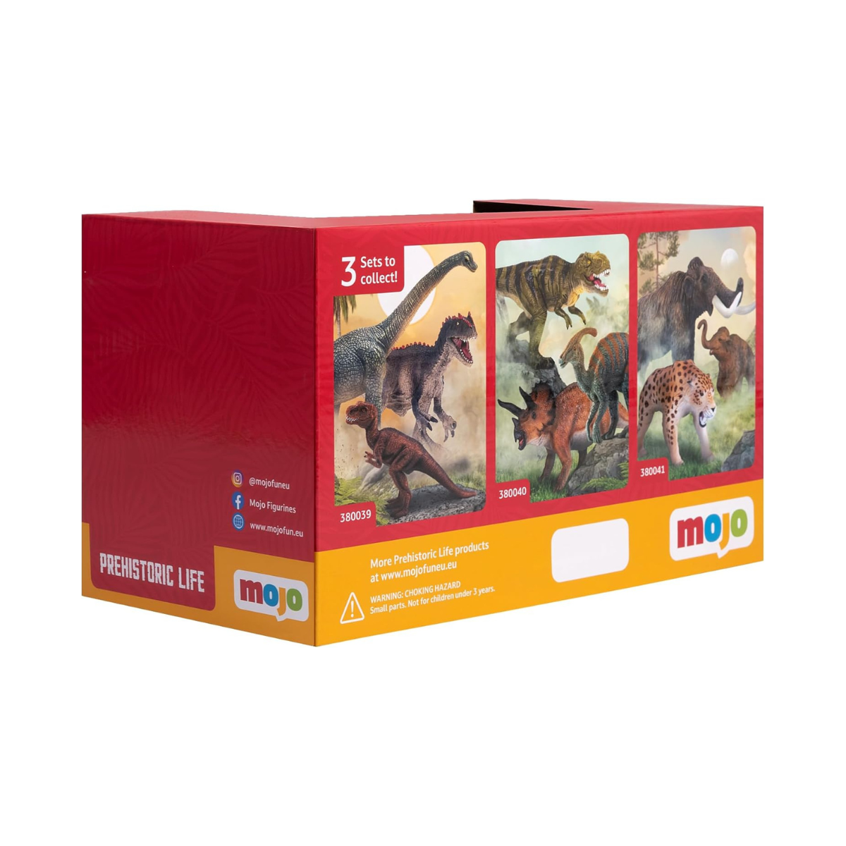 MOJO Prehistoric Mammals Box Set Hand-Painted Realistic Wholly Mammoth Calf and Sabre Tooth Tiger Figurines Educational Collectable Toy for Kids and Collectors Ages 3 and Up