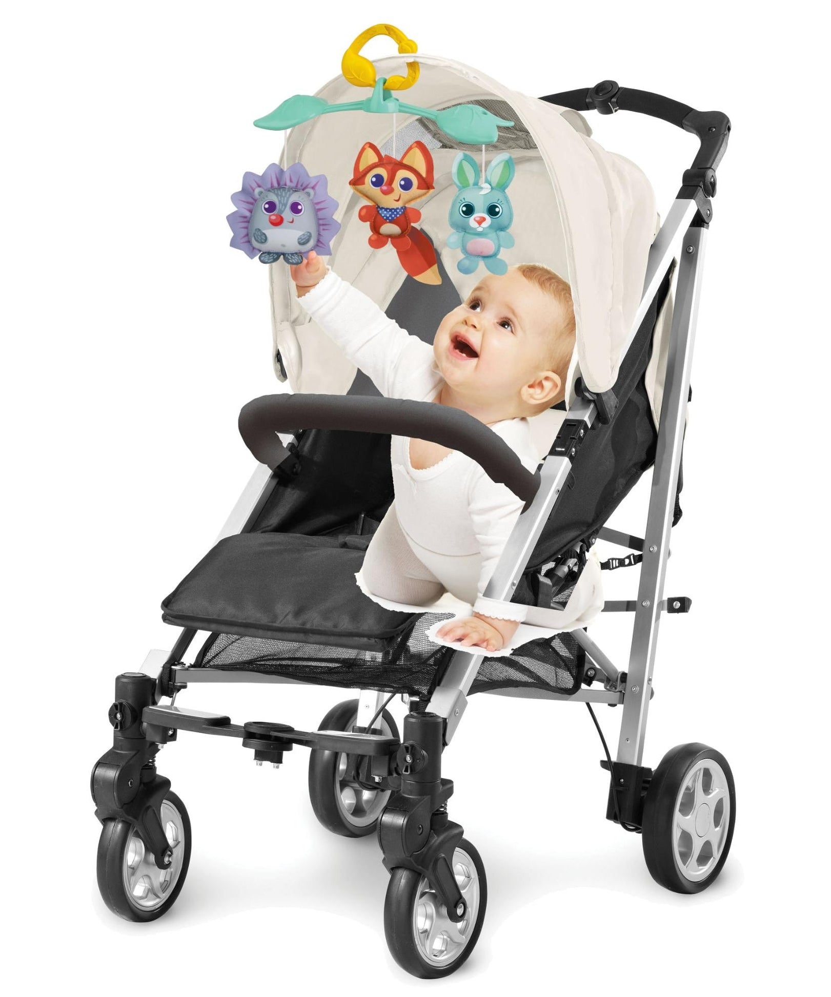 Winfun 3-in-1 Woodland Friends Soothing Mobile, Musical Crib Mobile, Stroller Toy & Light-Up Owl Pal for Babies 0+ Months