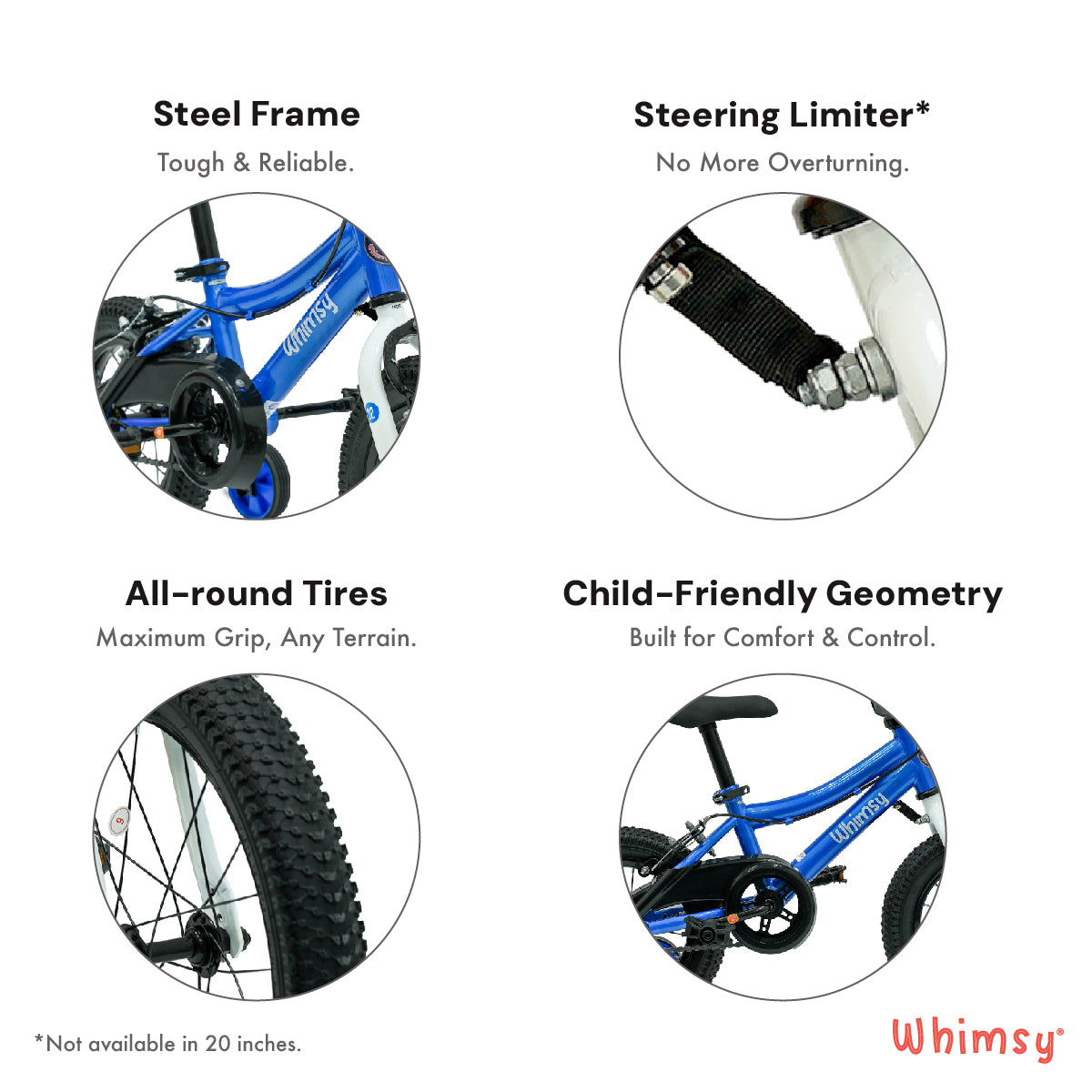 Whimsy Classic 12" Kids Bike - Blue