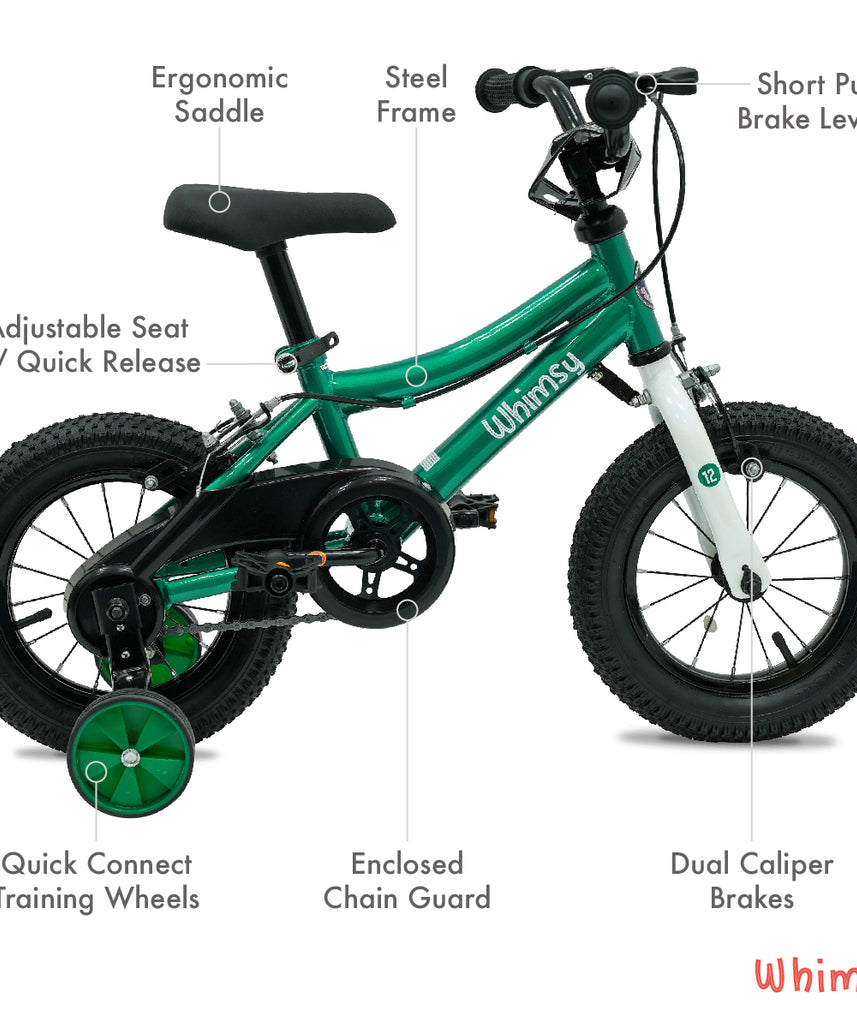 Whimsy Classic 12" Kids Bike - Green