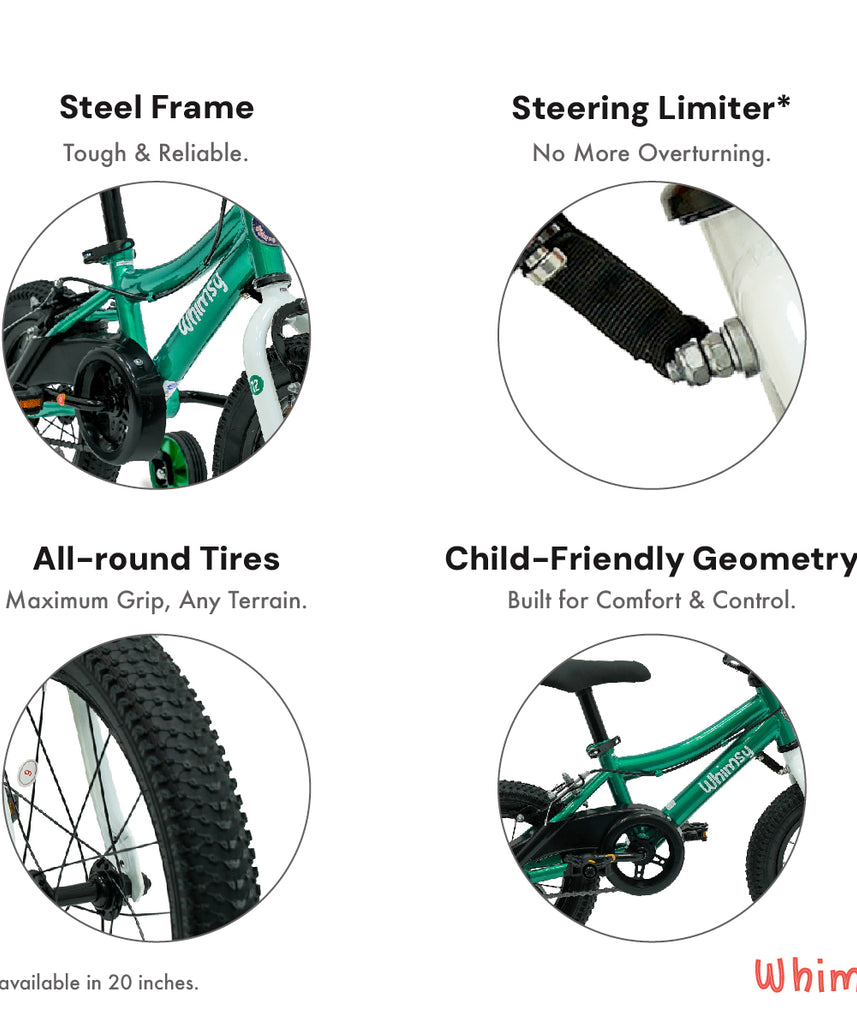 Whimsy Classic 12" Kids Bike - Green