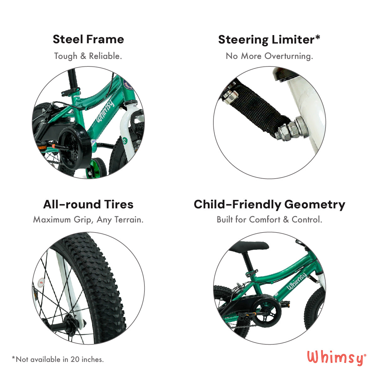 Whimsy Classic 12" Kids Bike - Green