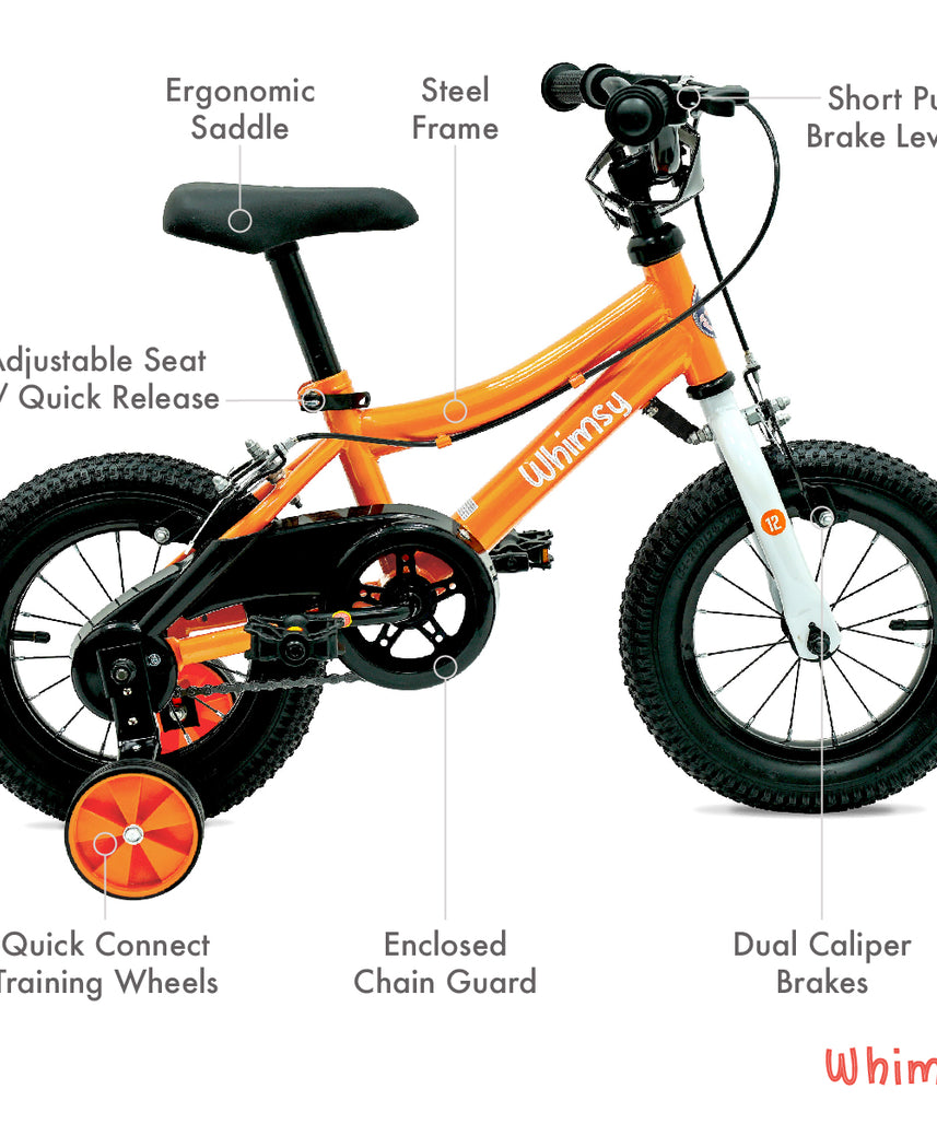 Whimsy Classic 12" Kids Bike - Orange