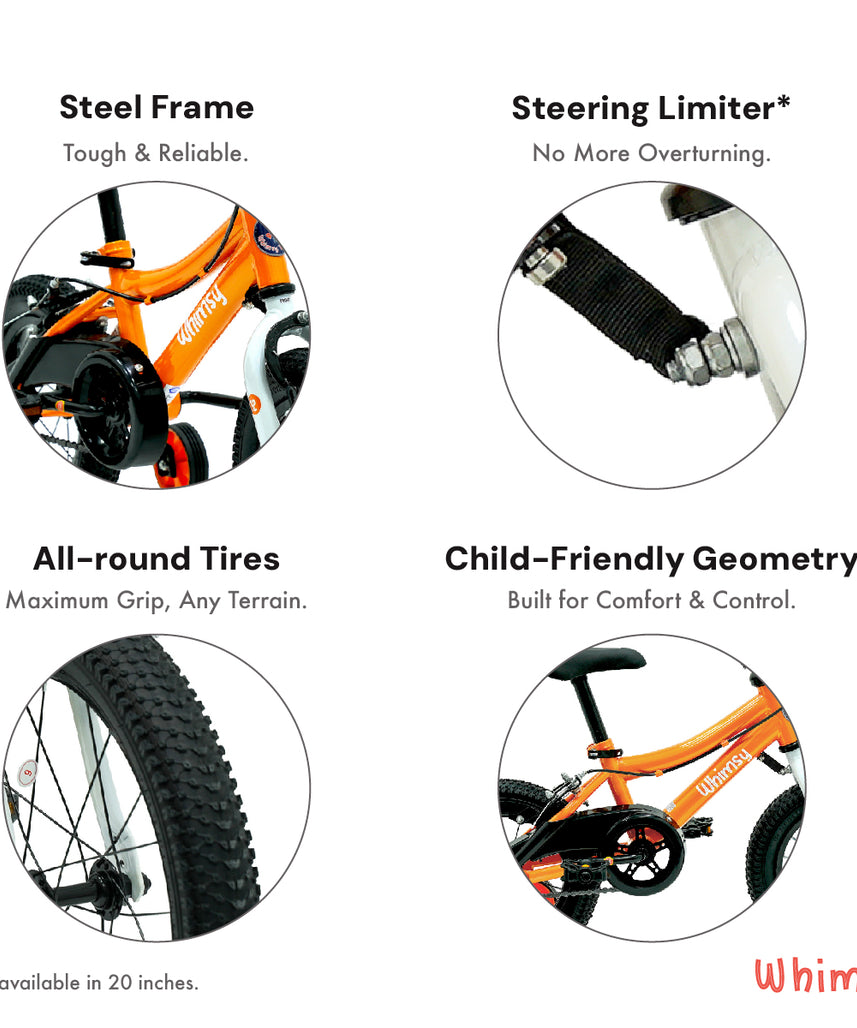 Whimsy Classic 12" Kids Bike - Orange