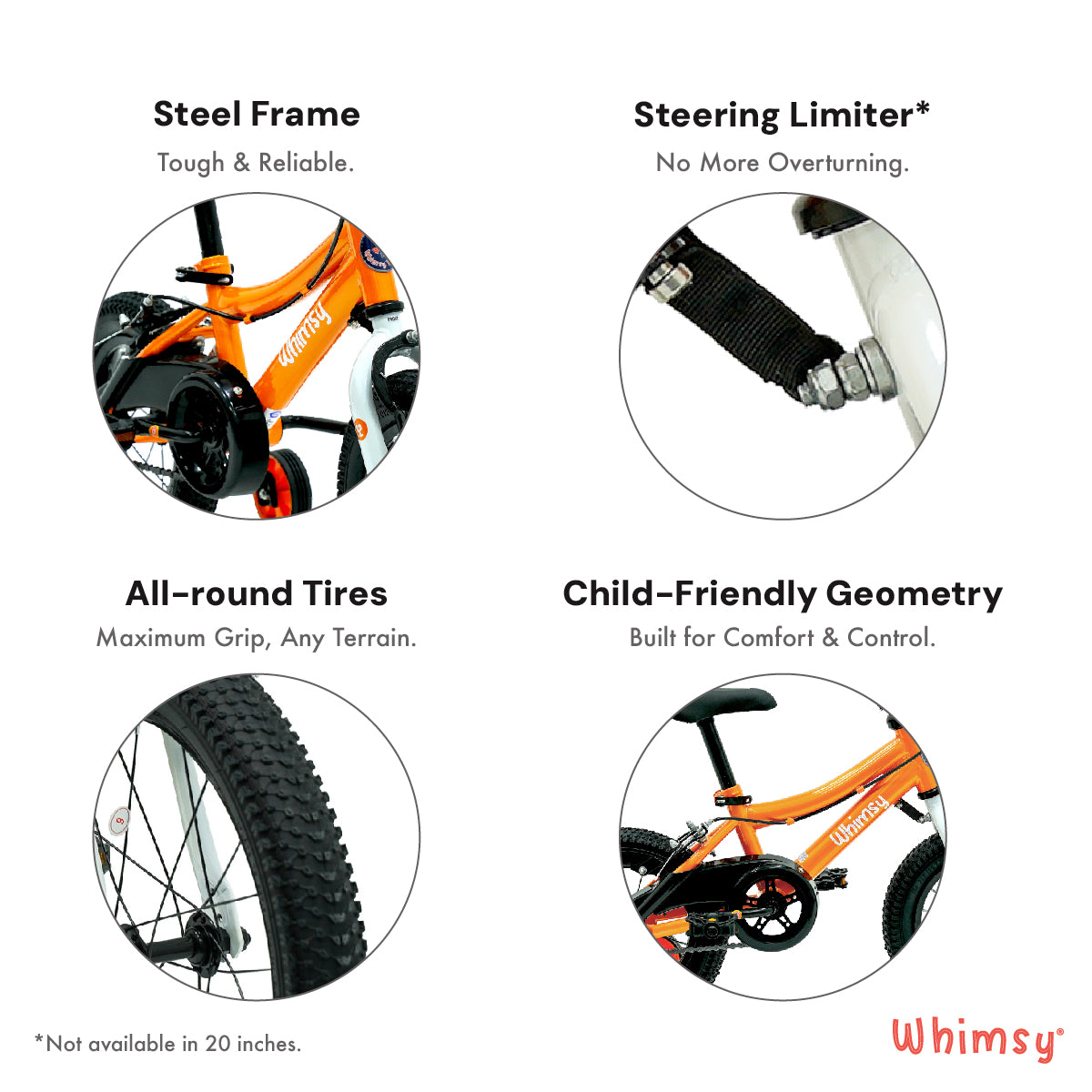 Whimsy Classic 12" Kids Bike - Orange