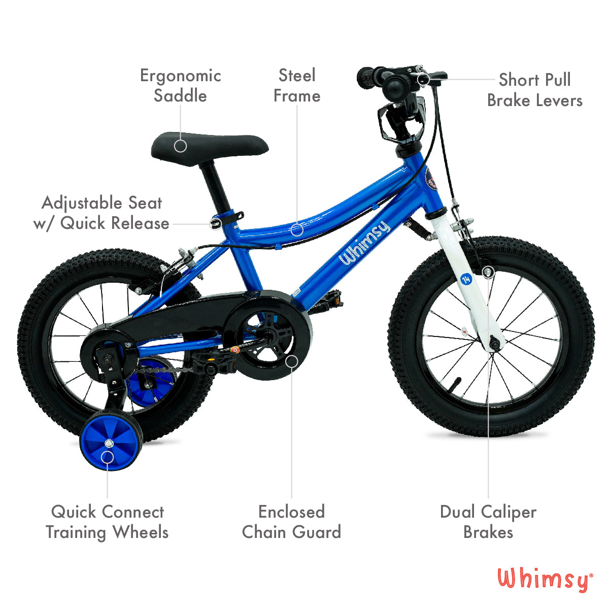 Whimsy Classic 14" Kids Bike - Blue