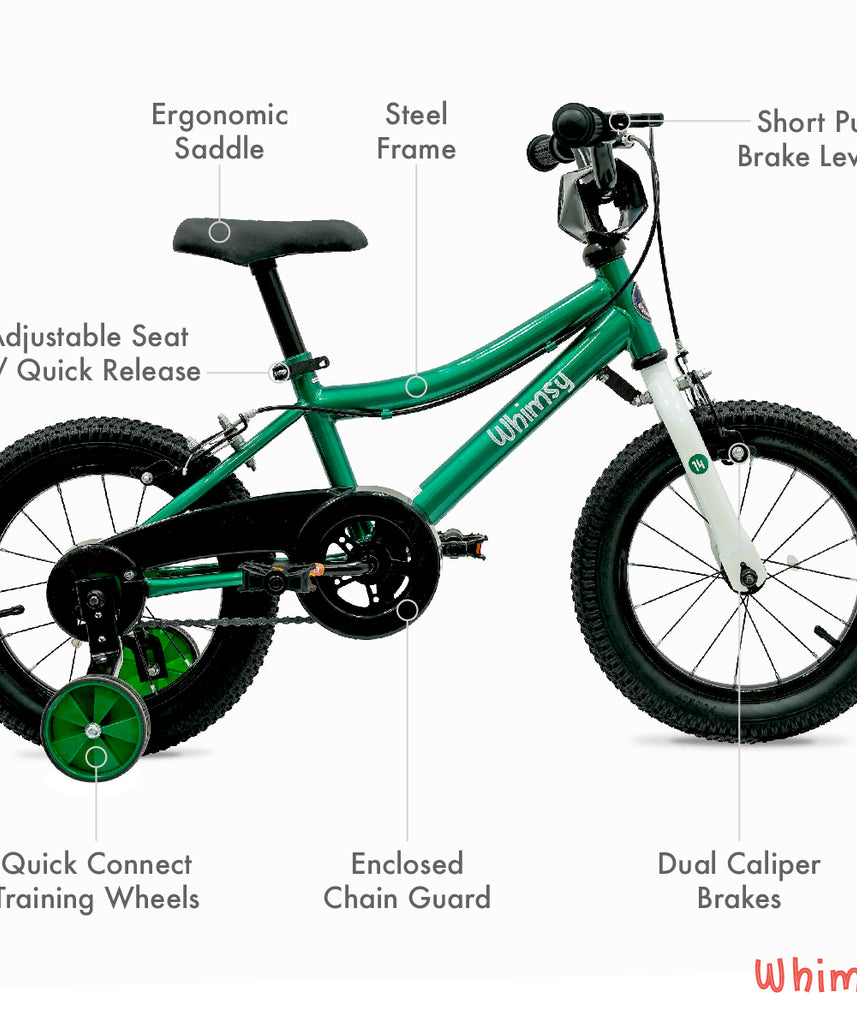 Whimsy Classic 14" Kids Bike - Green