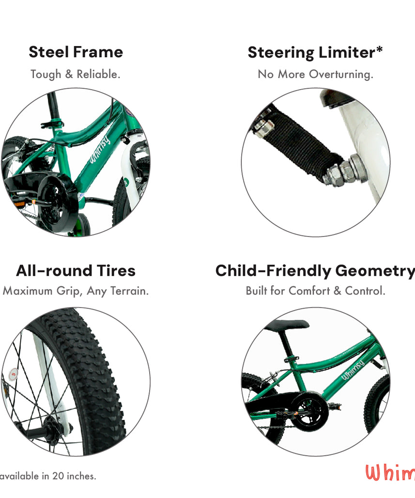 Whimsy Classic 14" Kids Bike - Green