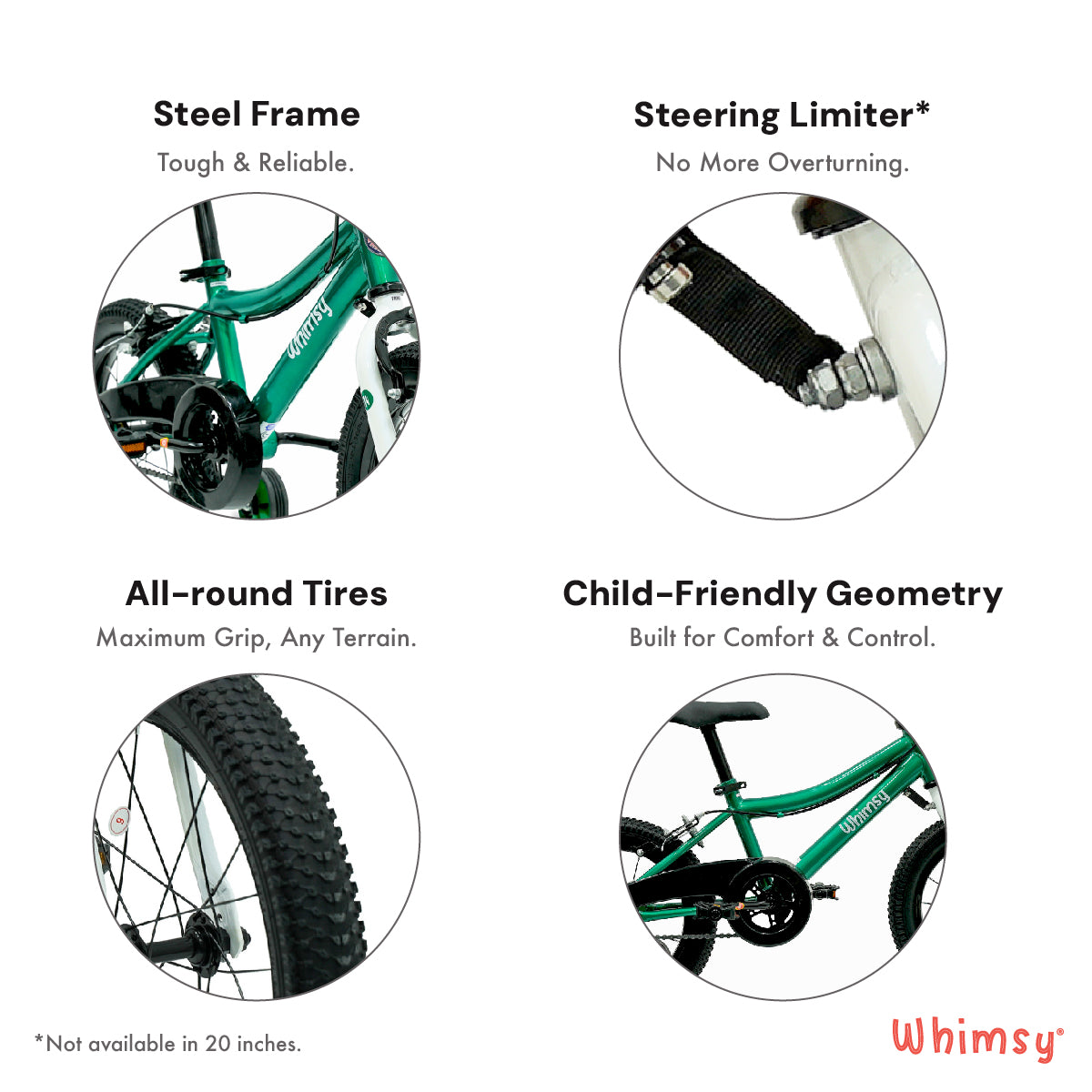 Whimsy Classic 14" Kids Bike - Green