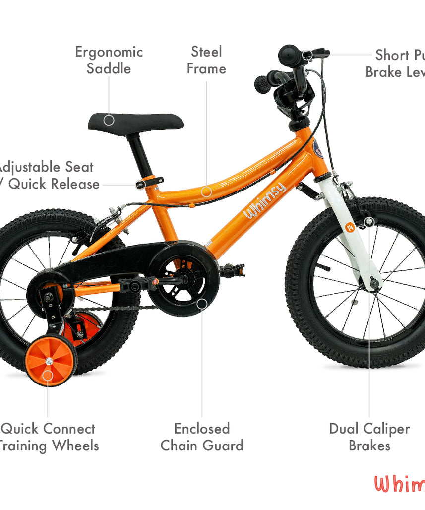 Whimsy Classic 14" Kids Bike - Orange