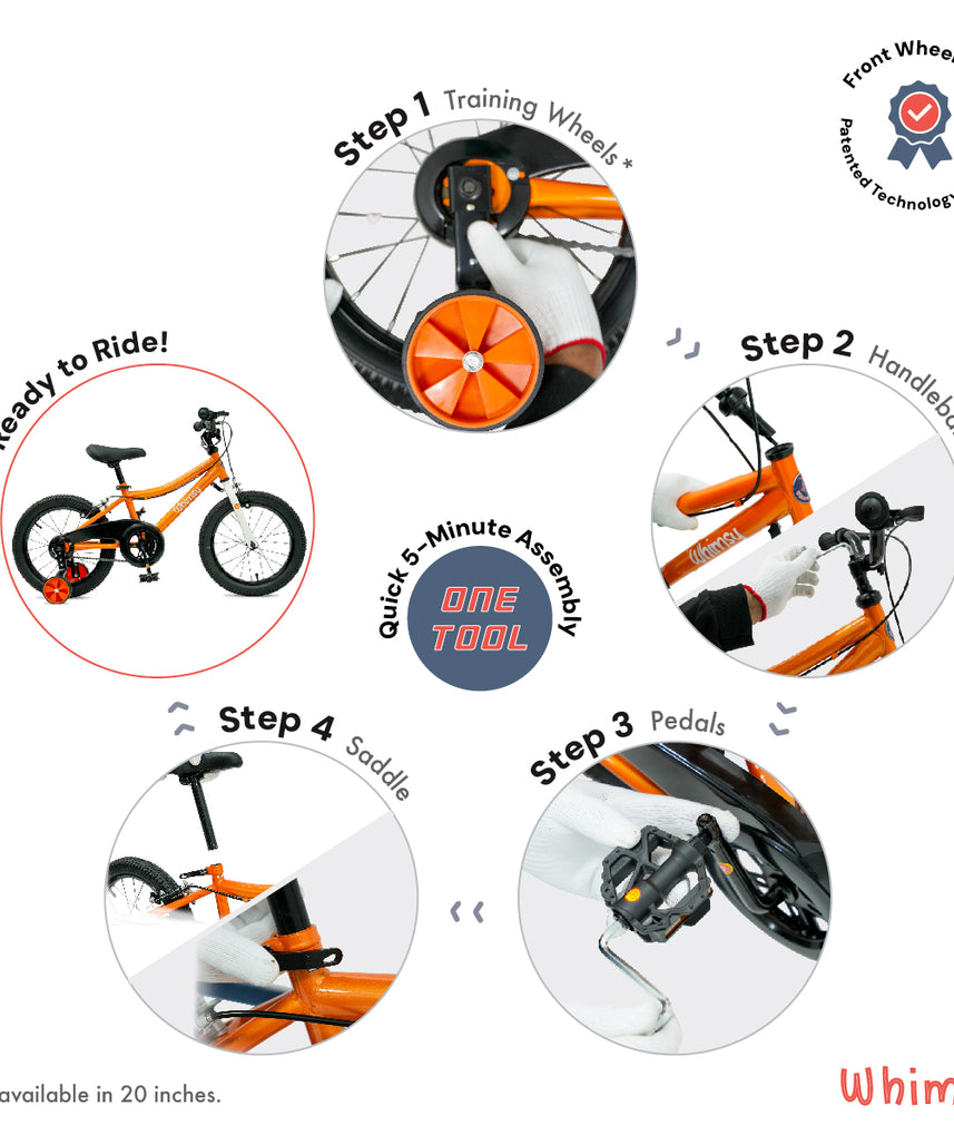 Whimsy Classic 14" Kids Bike - Orange