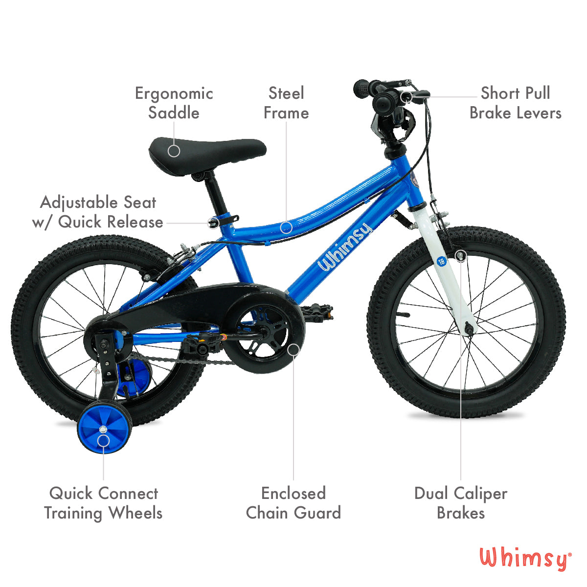 Whimsy Classic 16" Kids Bike - Blue