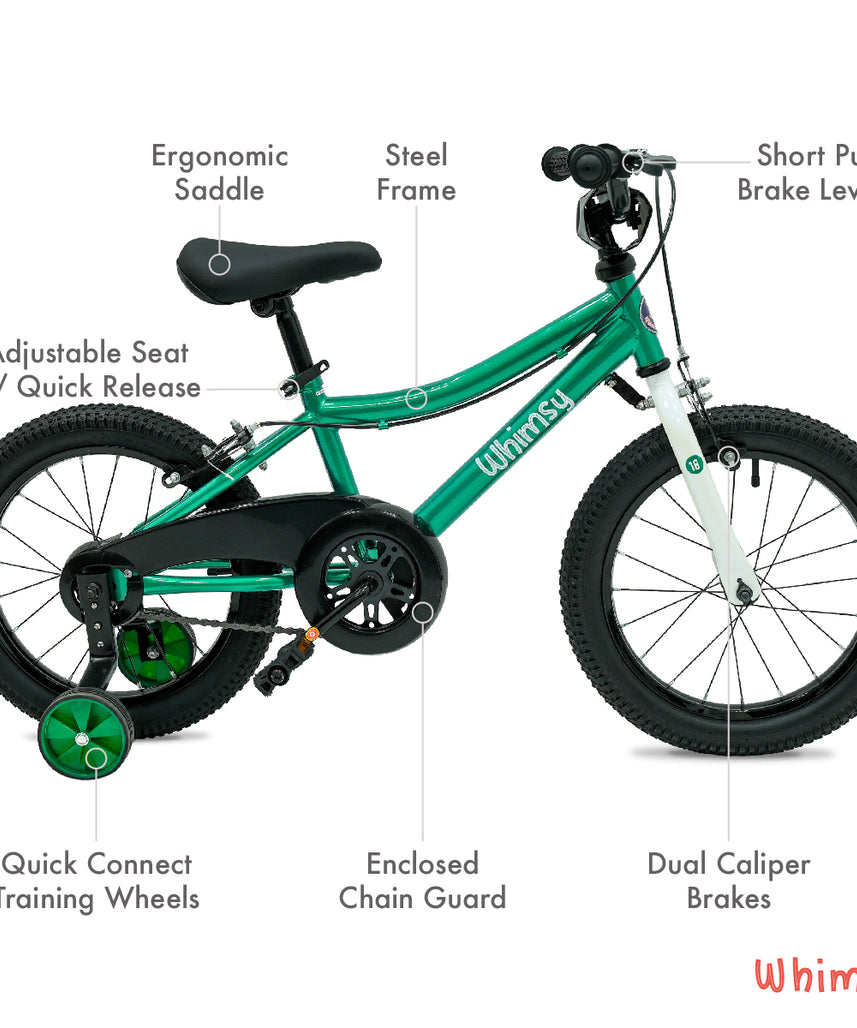 Whimsy Classic 16" Kids Bike - Green