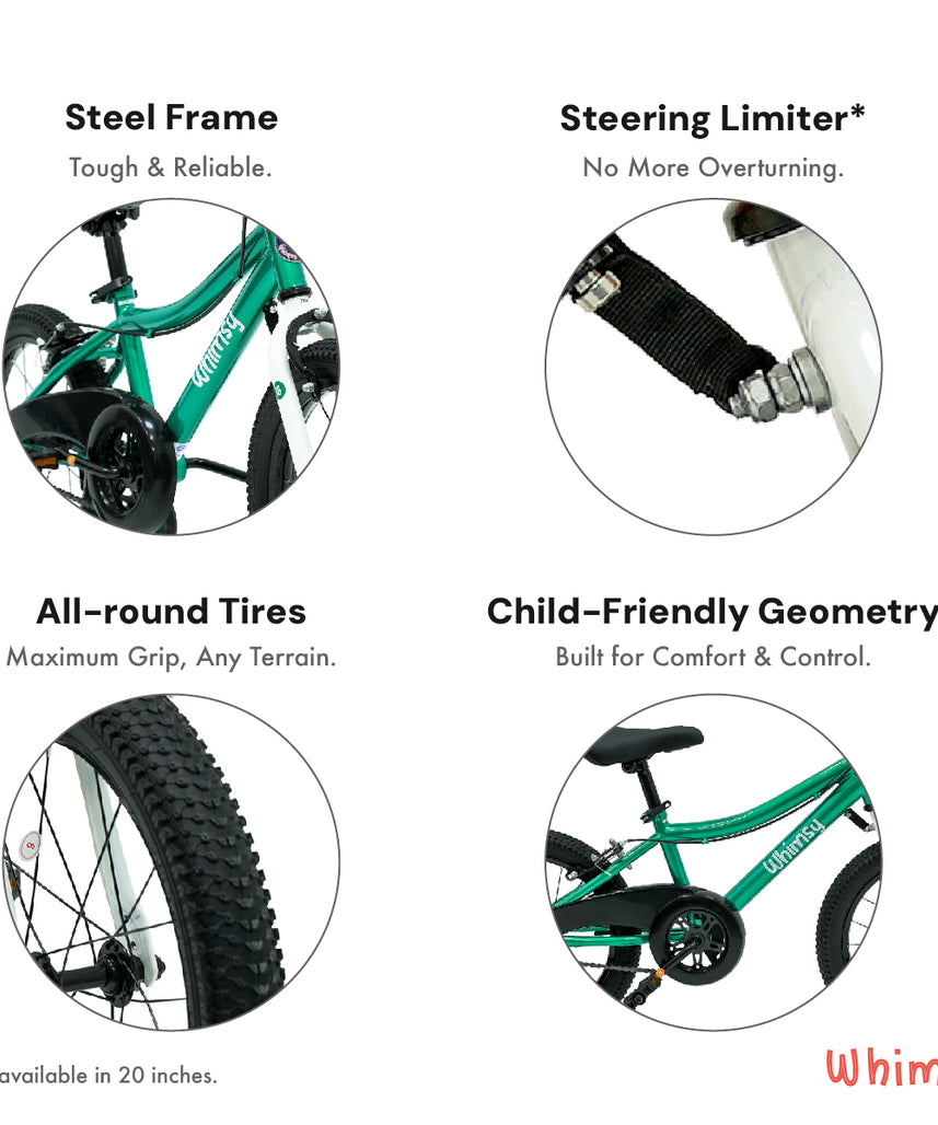 Whimsy Classic 16" Kids Bike - Green