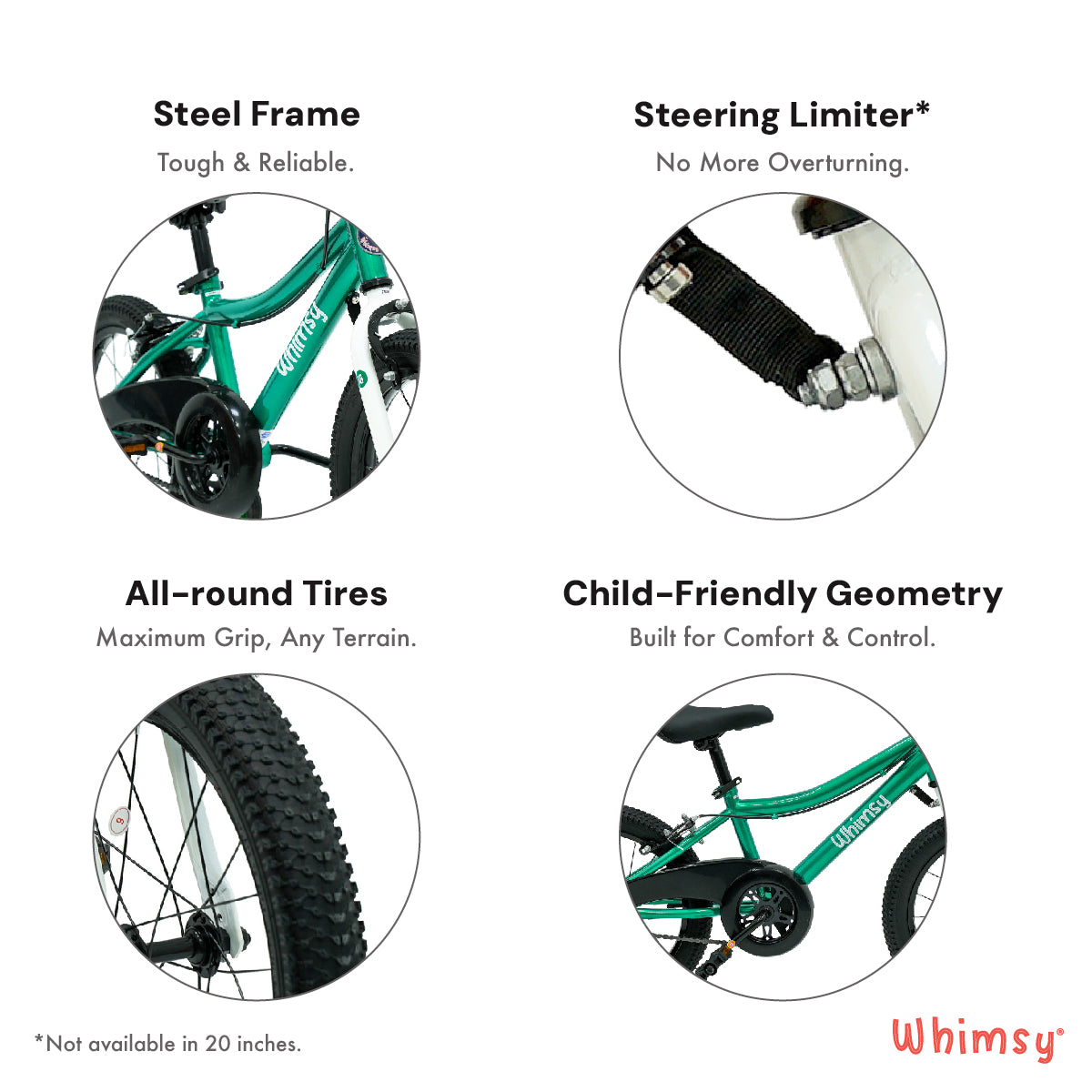 Whimsy Classic 16" Kids Bike - Green