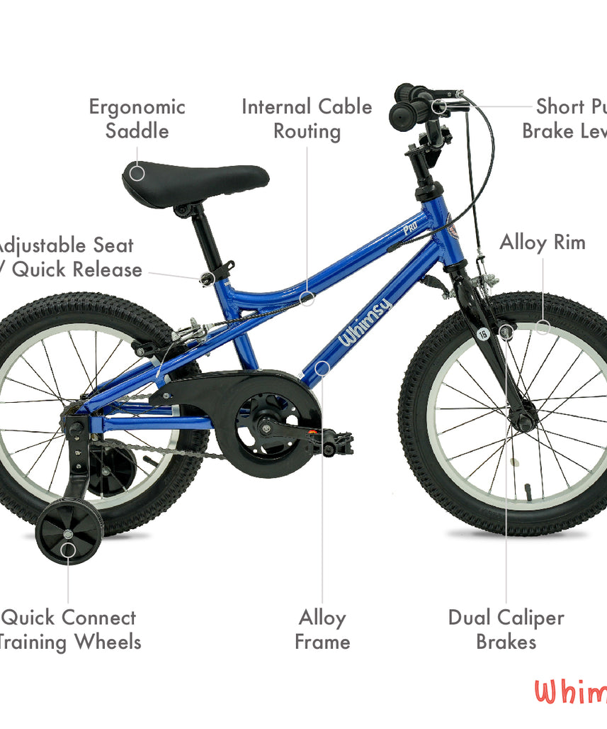 Whimsy Pro Aluminum 16" Kids Bike - Blue