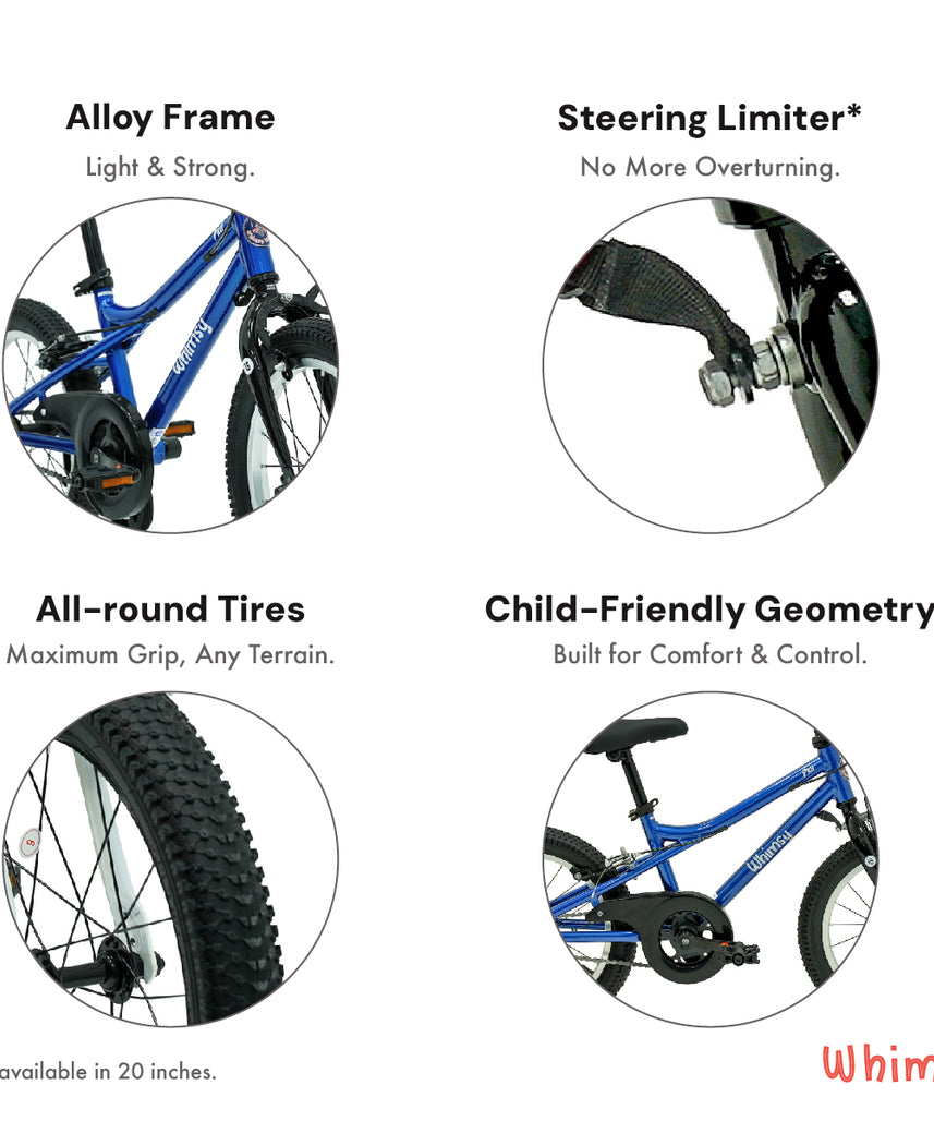 Whimsy Pro Aluminum 16" Kids Bike - Blue