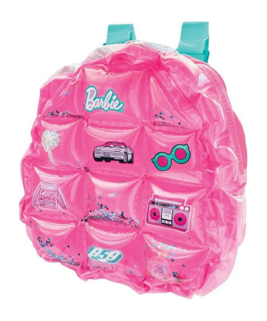 Sinco Creations Barbie Bubble Backpack, Inflatable PVC Mini Backpack with Adjustable Straps, Durable, Stylish & Fun Bag for Kids Ages 3Y+