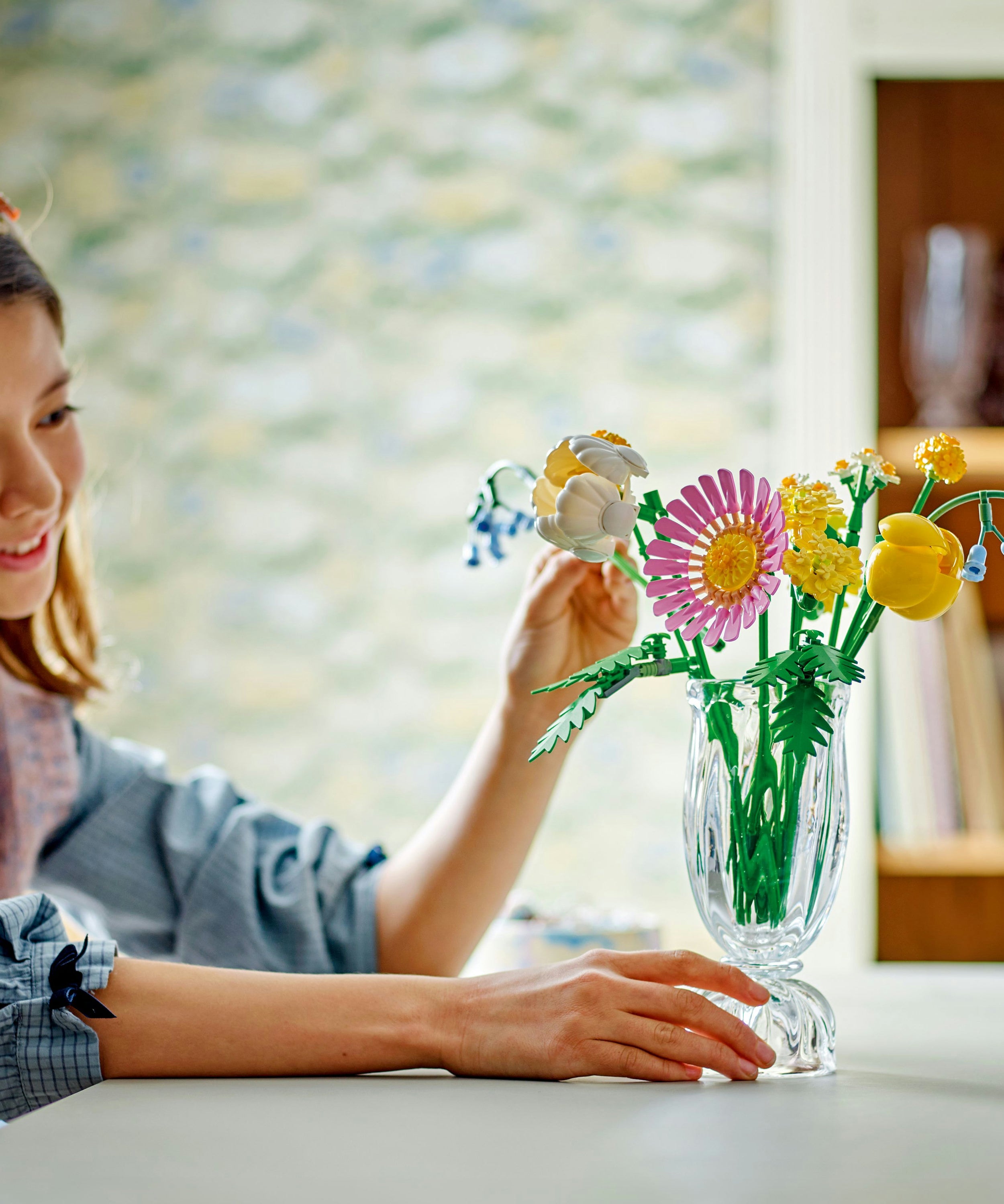 LEGO Botanicals Petite Sunny Bouquet, Faux Flower Building Set with Bluebells, Daisies, Tulips & More, Nature Toy & Holiday Decor for 9+ Girls, Teens & Adults, 10347