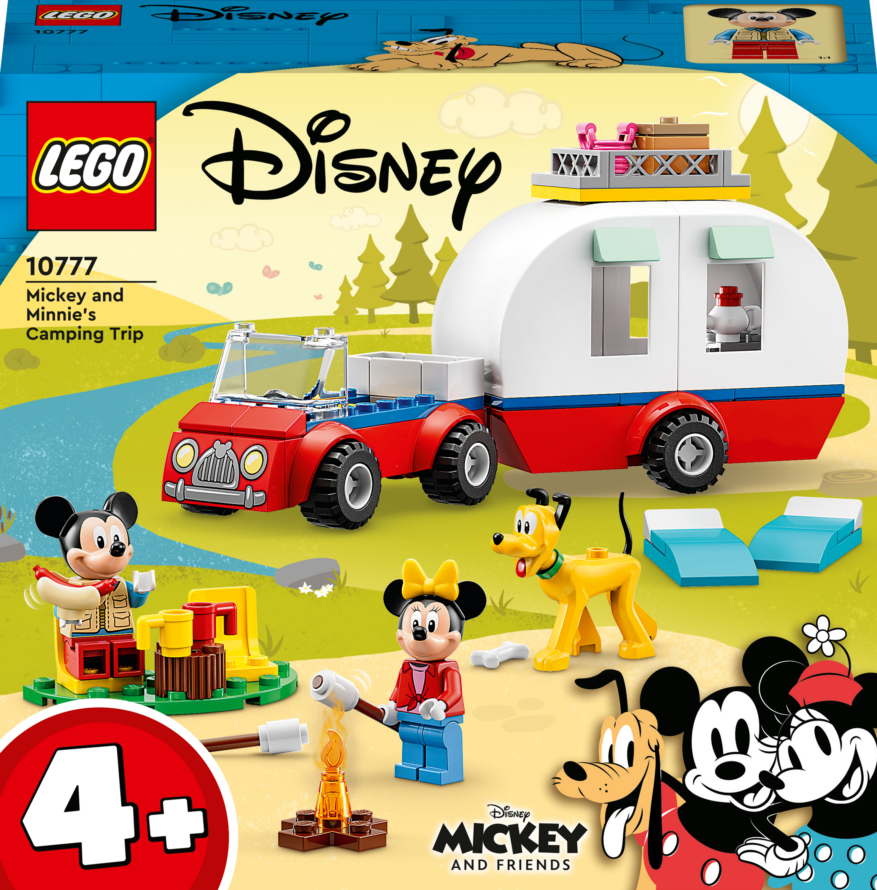 LEGO 10777 Mickey and Minnie's Camping Trip Set for Unisex 4+ Disney Creative Adventure Building Toy