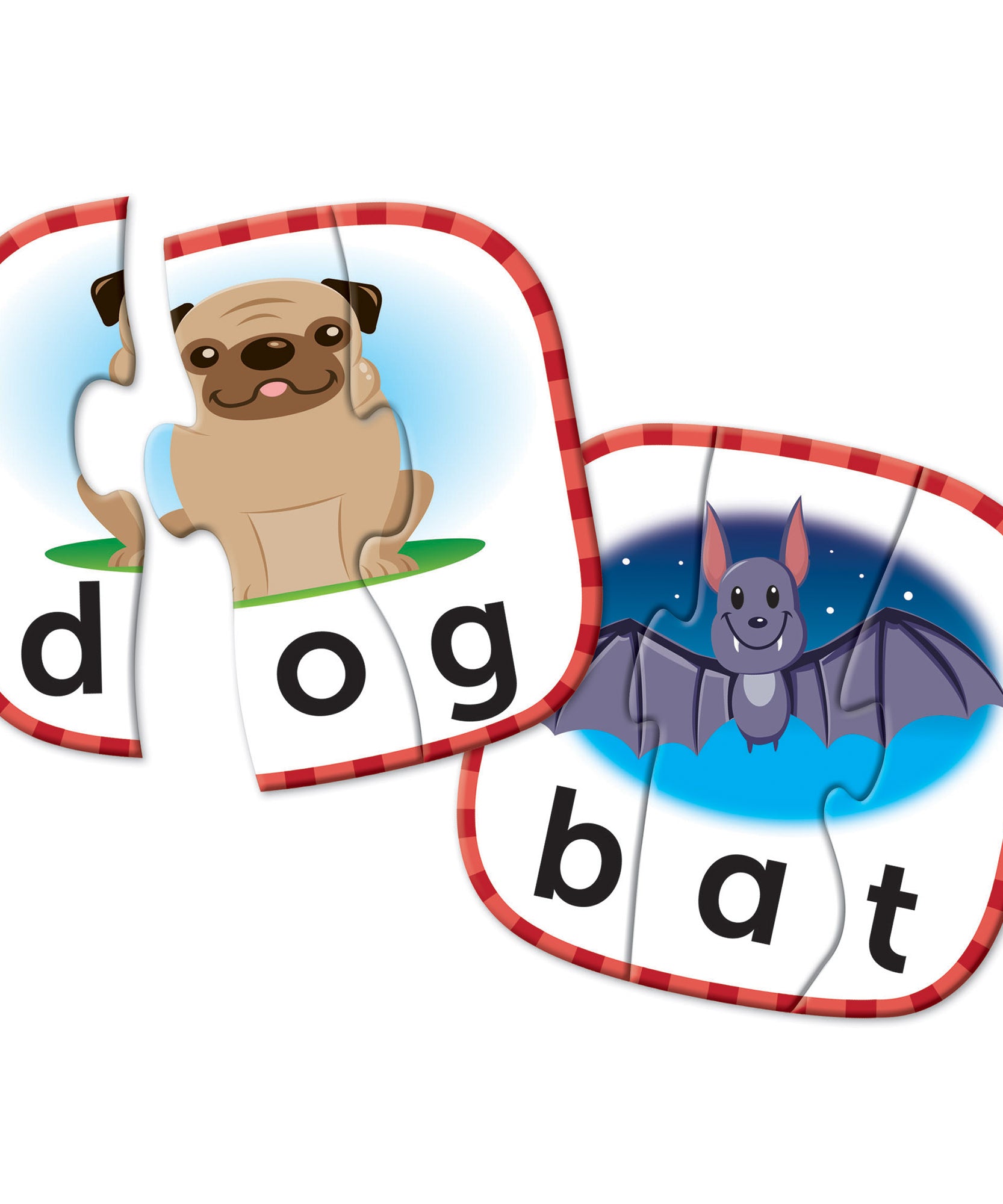 بطاقات ألغاز الكلمات المكونة من ثلاثة أحرف من Learning Resources، نشاط تعليمي لغوي وإملائي لمرحلة ما قبل المدرسة، ألغاز ذاتية التصحيح، للأعمار من 3 سنوات فما فوق