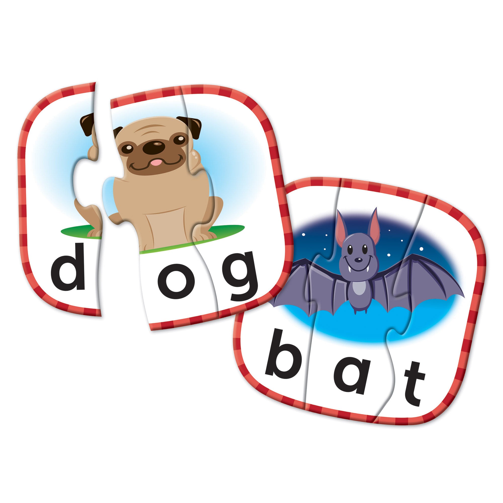 بطاقات ألغاز الكلمات المكونة من ثلاثة أحرف من Learning Resources، نشاط تعليمي لغوي وإملائي لمرحلة ما قبل المدرسة، ألغاز ذاتية التصحيح، للأعمار من 3 سنوات فما فوق