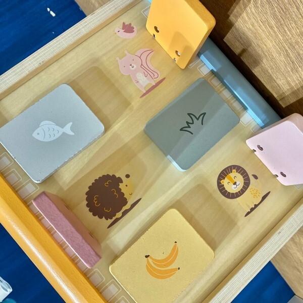 PolarB 8-in-1 Wooden Activity Cube for Toddlers, Sensory Learning Toy with Xylophone, Shape Sorter, Bead Maze, Mirror, Blackboard and More, Develops Fine Motor Skills and Creativity