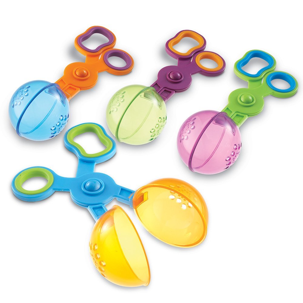 Learning Resources Handy Scoopers, Set of 4 Fine Motor Skill Tools for Kids