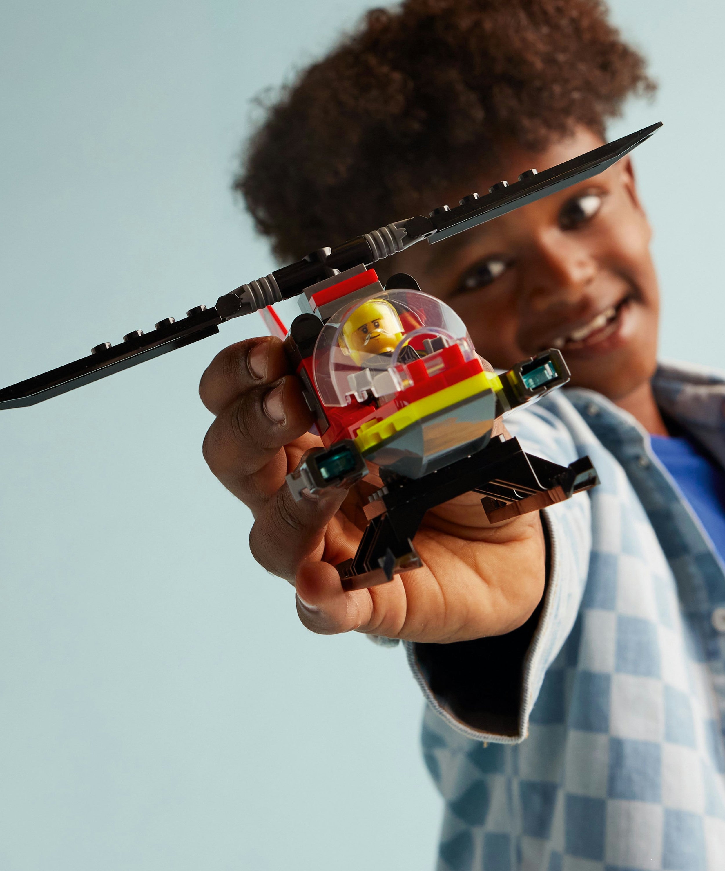 LEGO City Fire Rescue Helicopter Building Set, incl. Firefighter Pilot Minifigure, Vehicle Toy for 5+ Year Old Boys, Girls & Imaginative Play, 60411