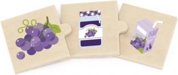 لعبة فيجا للتوصيل، طعام، من المزرعة إلى المائدة، أحجية مطابقة ومزج من 24 قطعة، لعبة مونتيسوري خشبية، تُنمّي المهارات الحسية والإدراكية والحركية الدقيقة، لعبة تعليمية غير سامة وصديقة للبيئة للأطفال، من عمر 18 شهرًا فما فوق