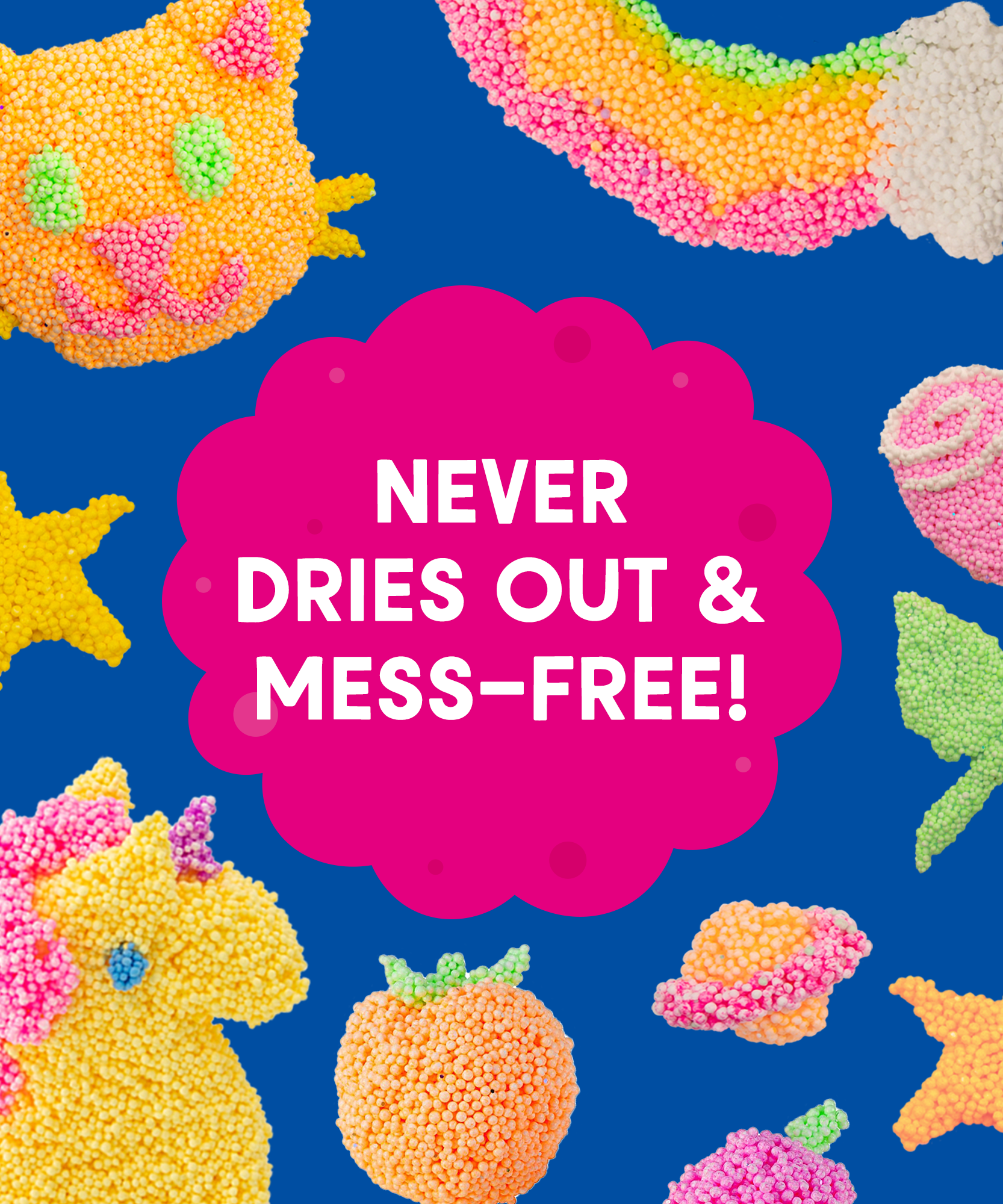 مجموعة بلاي فوم سباركل من ليرنينج ريسورسز، 4 قطع، رغوة لعب حسية غير سامة، لا تسبب الفوضى، لا تجف أبدًا، لتنمية المهارات الحركية الدقيقة للأطفال