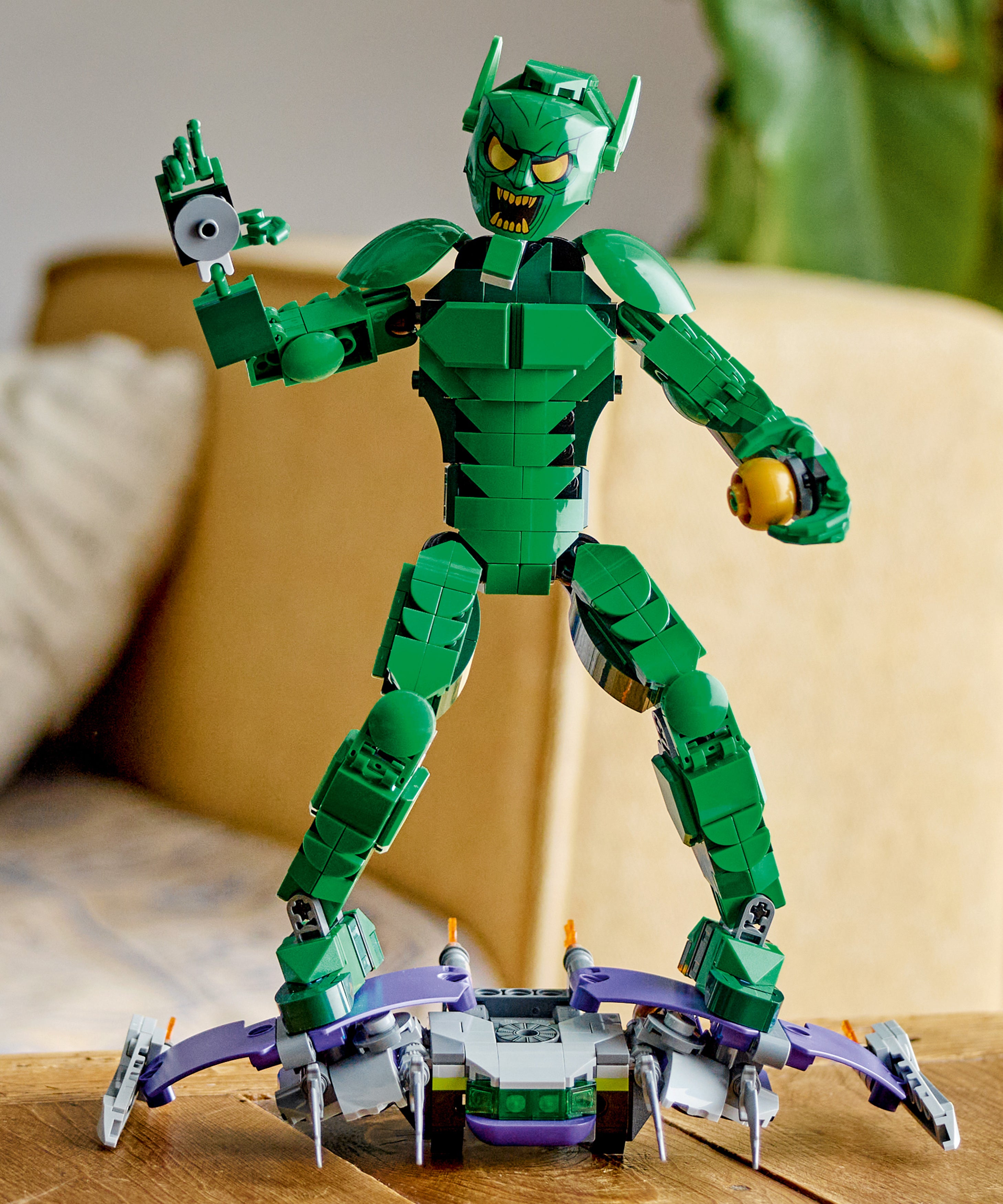 LEGO Marvel 76284 Green Goblin Construction Figure V29 for Boys 8+ Poseable Super Villain Action Building Toy