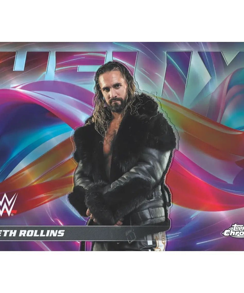 Topps Chrome WWE 2026 Value Box English Trading Cards, WWE Superstar Collectible Card Box with Exclusive Parallels & Autograph Chances