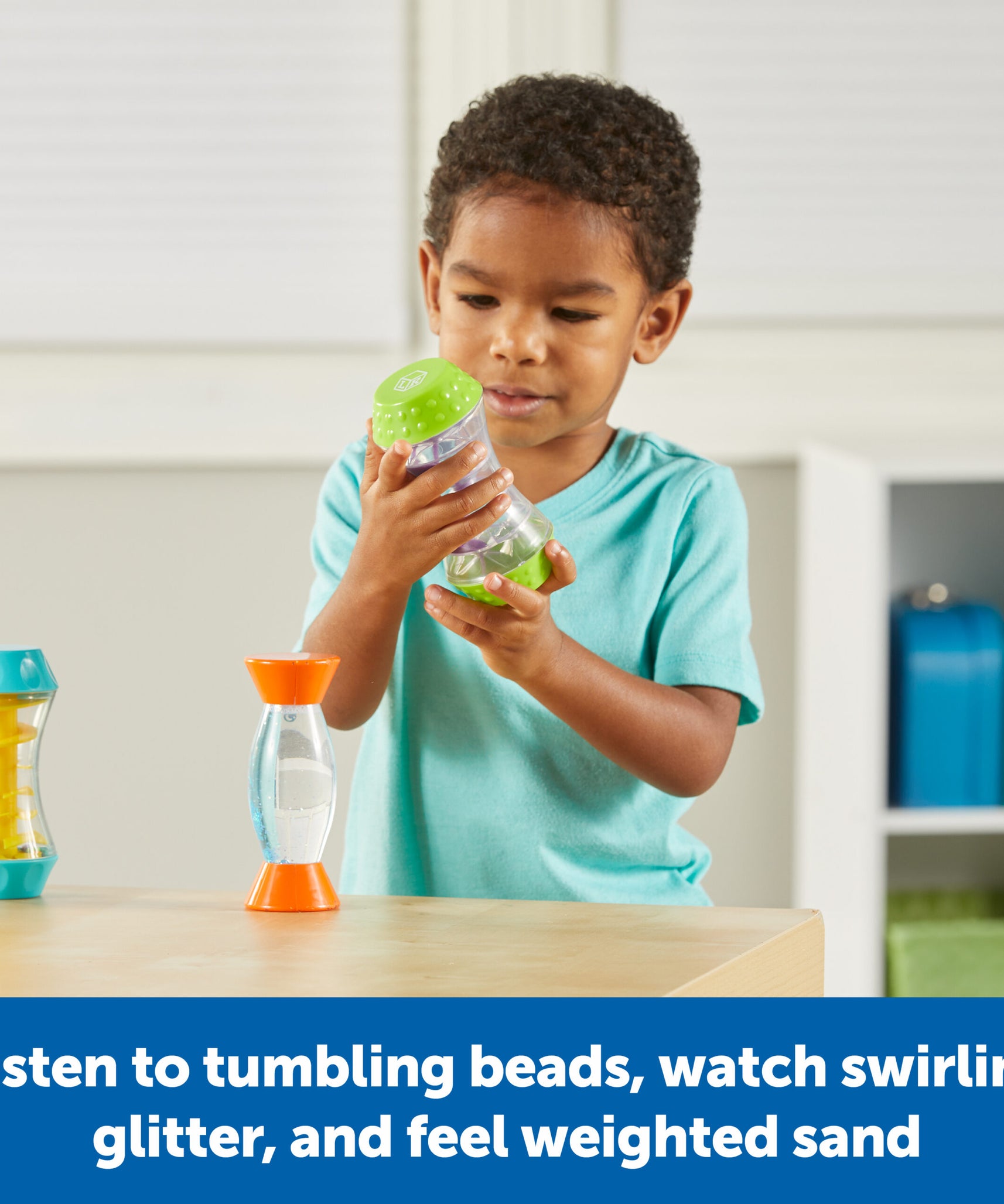 مجموعة من 3 أنابيب فيدجيت ثلاثية الحواس من Learning Resources للأطفال من سن 3 سنوات فما فوق