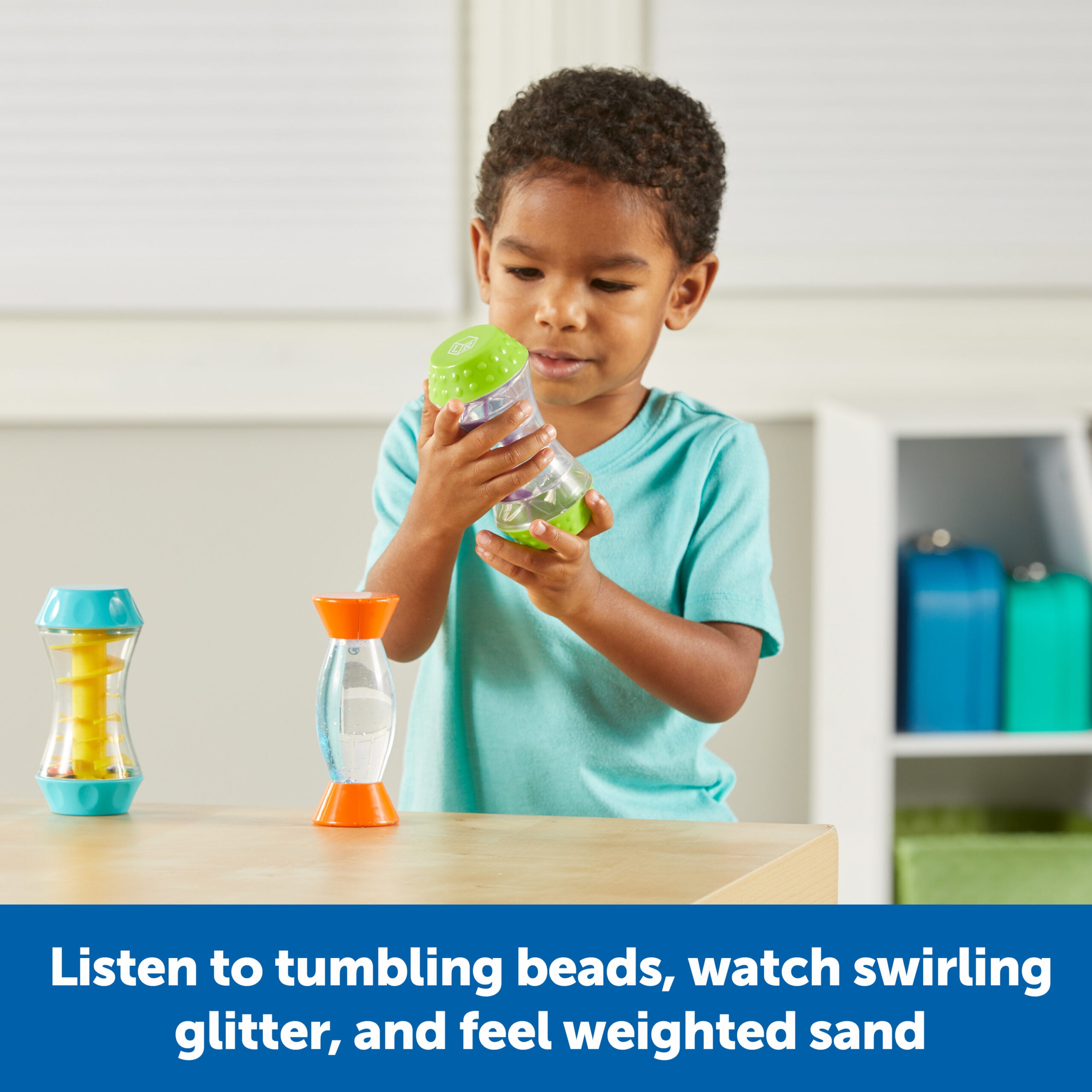 مجموعة من 3 أنابيب فيدجيت ثلاثية الحواس من Learning Resources للأطفال من سن 3 سنوات فما فوق