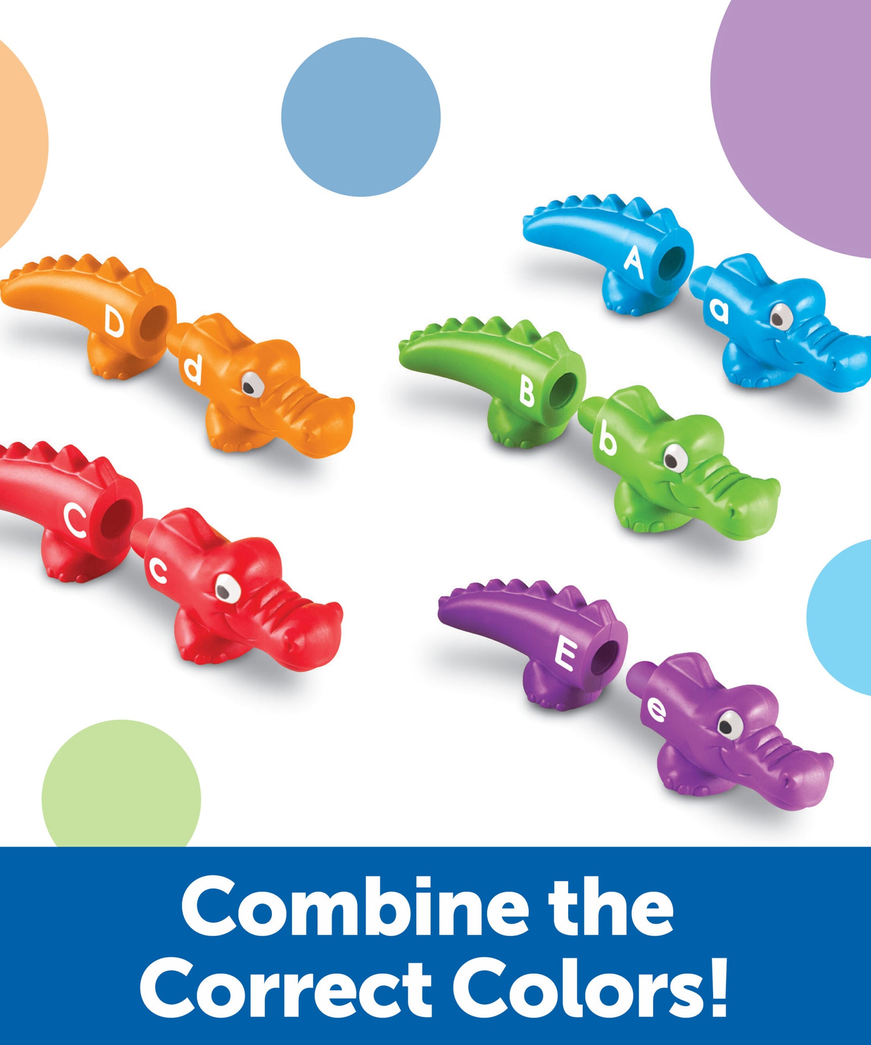 موارد التعلم Snap-n-Learn لعبة مطابقة الحروف الأبجدية، الحروف الكبيرة والصغيرة، المهارات الحركية الدقيقة والتعرف على الحروف، للأعمار من سنتين فما فوق