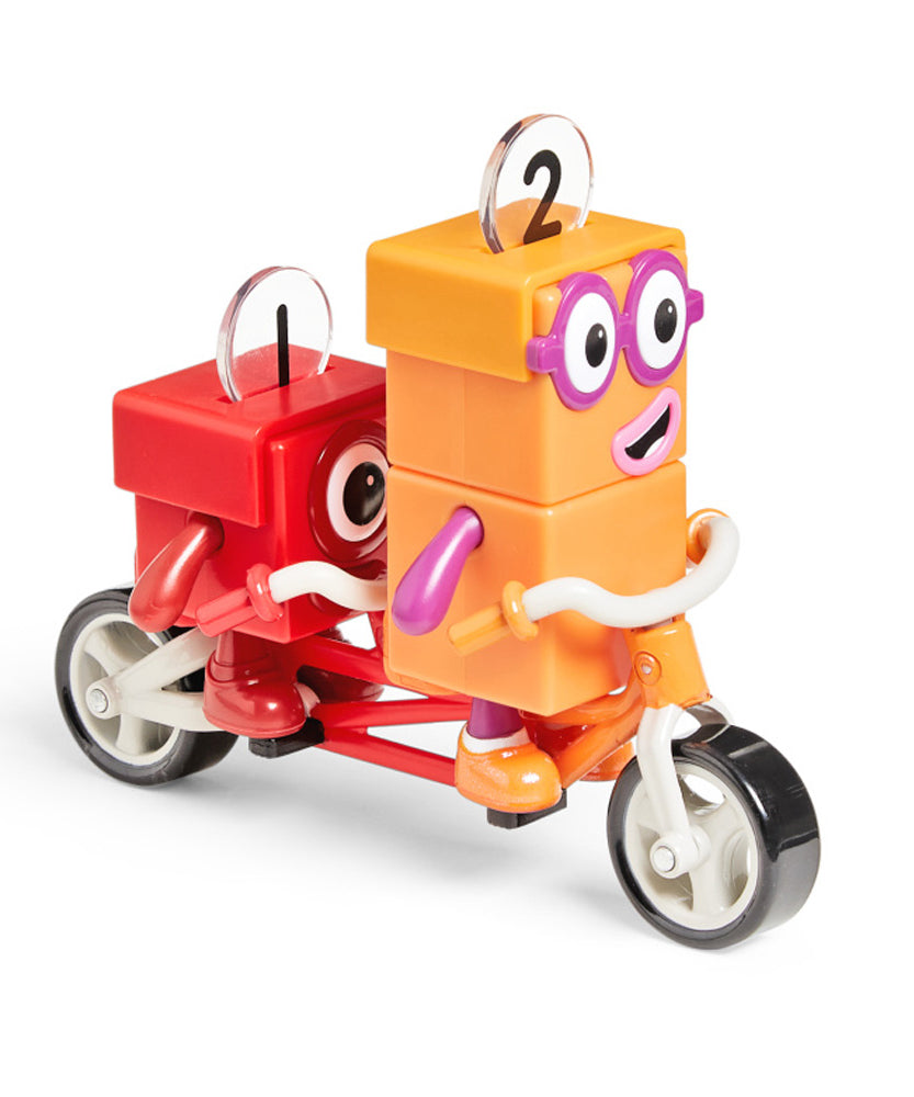 Learning Resources Numberblocks One and Two Bike Adventure, Collectible Figures with Tandem Bike & Accessories, Officially Licensed Learning Resources Set