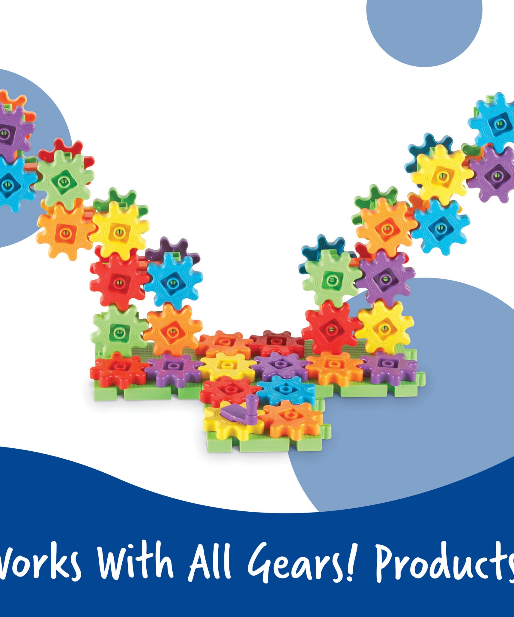 مجموعة بناء جيرز! جيرز! جيرز! ديلوكس (مجموعة من ١٠٠ قطعة)، تجربة عملية ممتعة للمهندسين الصغار