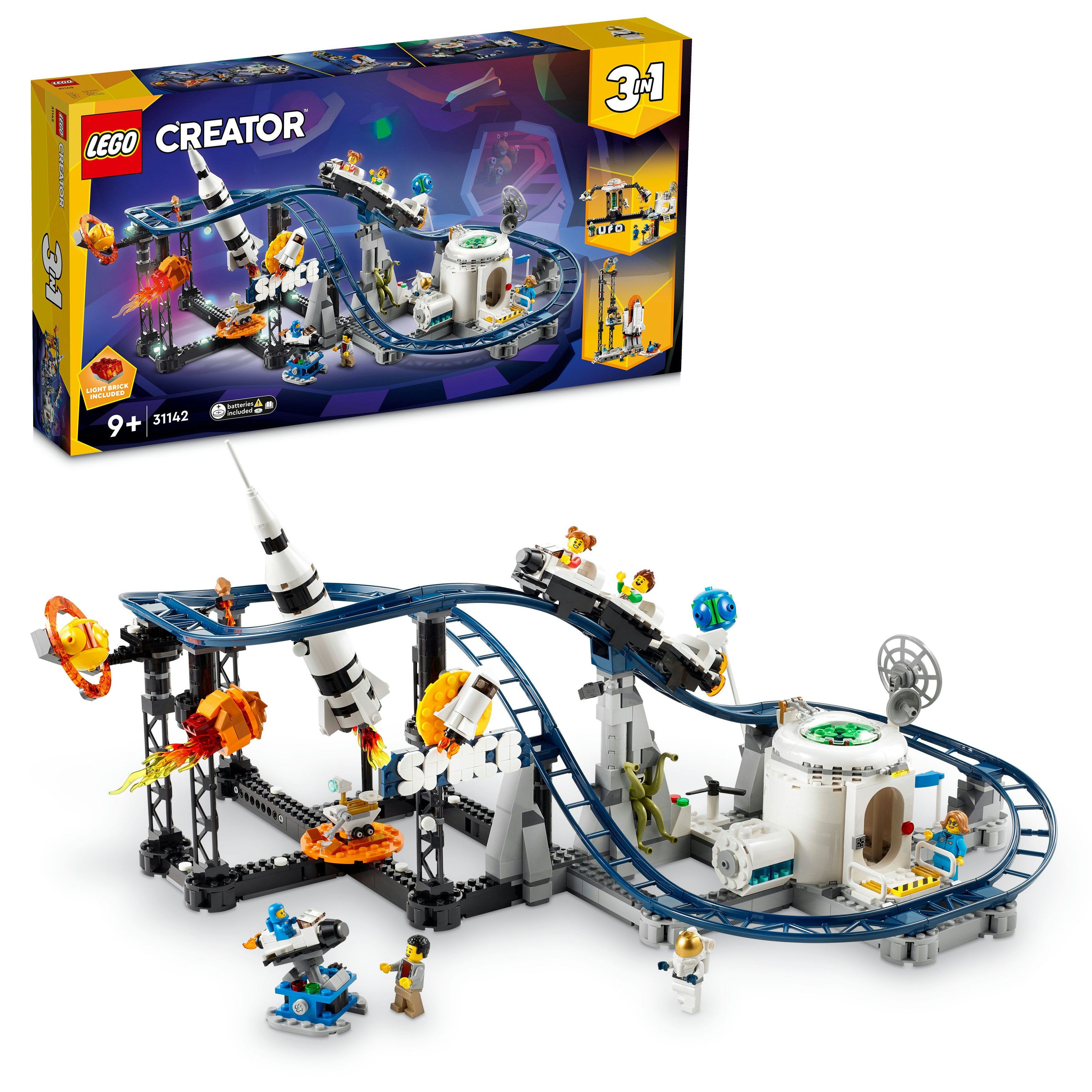 LEGO 31142 Space Roller Coaster Building Set for Unisex 9+ Creative Thrill Ride Construction Toy