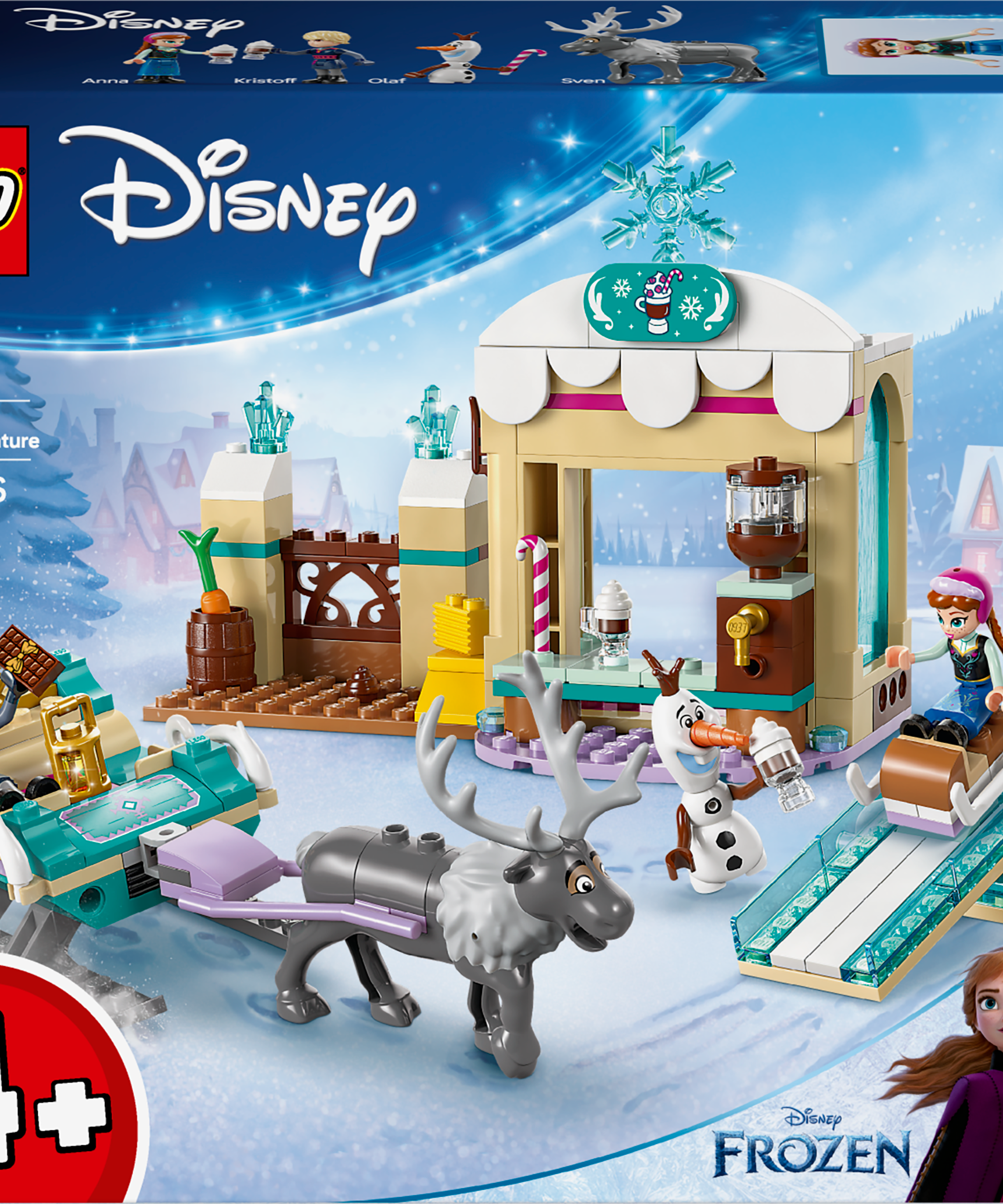 LEGO Disney Princess 43256 Annas Sleigh Adventure V29 for Unisex 4+ Frozen Winter Journey Building Toy
