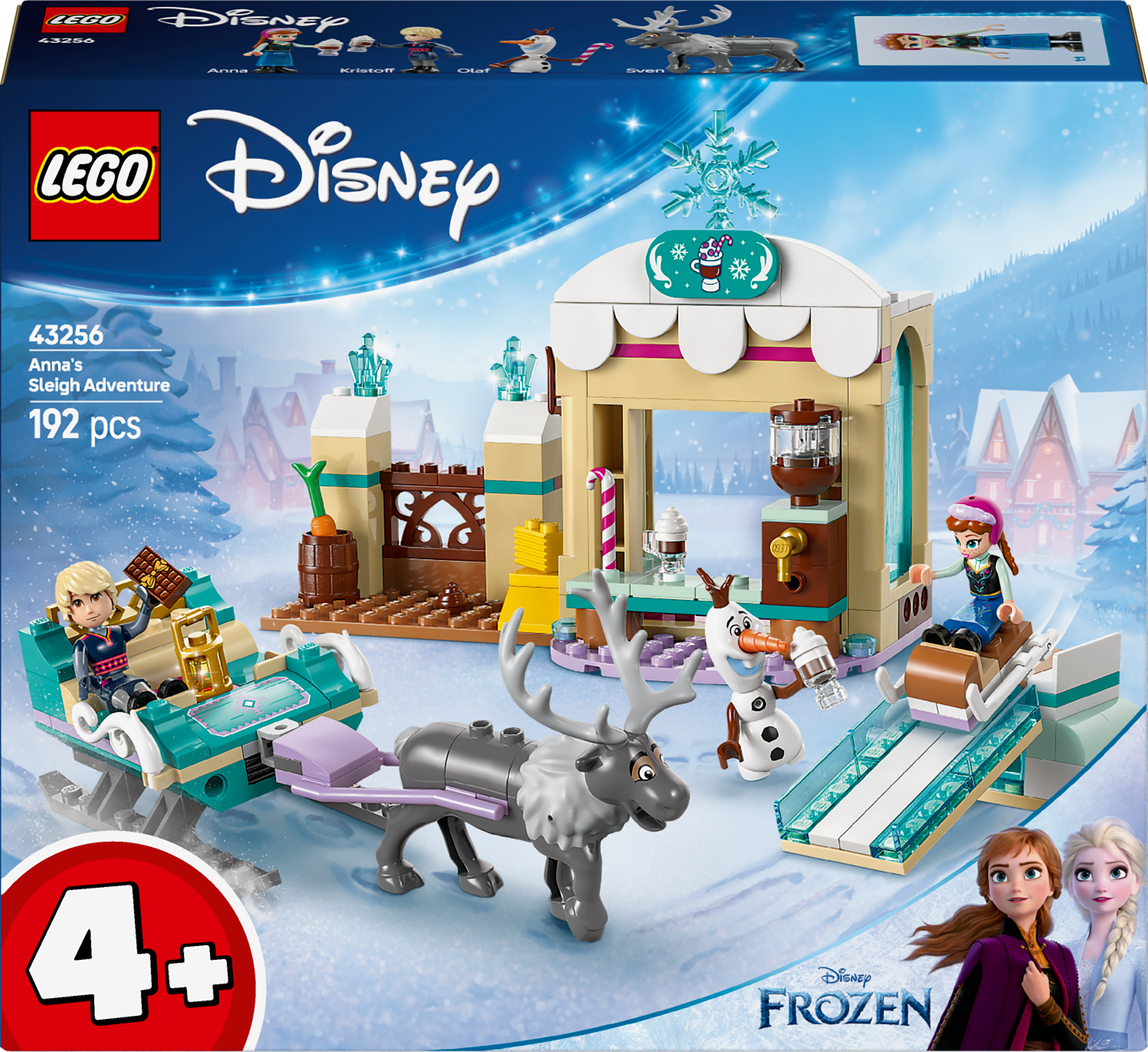 LEGO Disney Princess 43256 Annas Sleigh Adventure V29 for Unisex 4+ Frozen Winter Journey Building Toy
