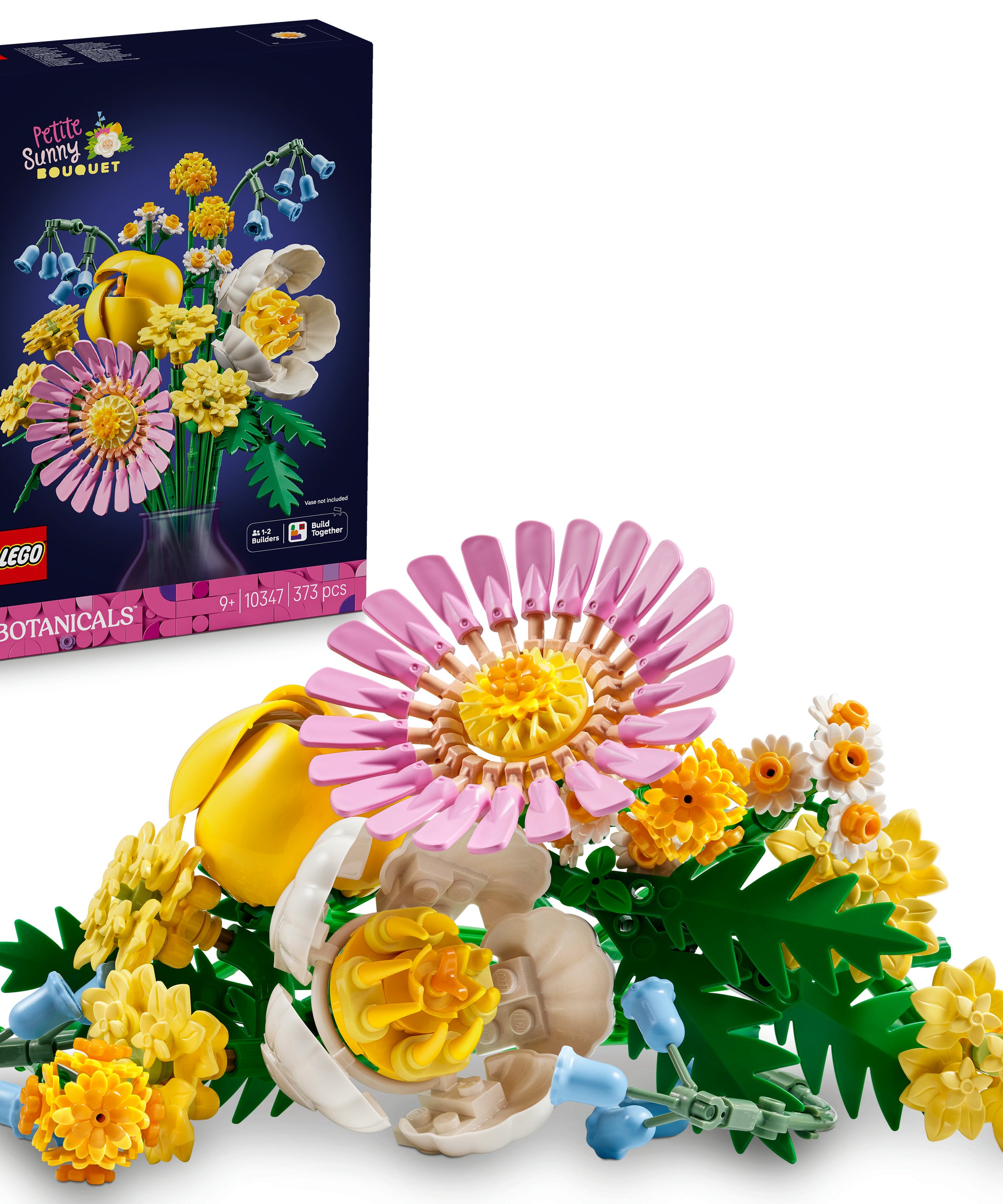 LEGO Botanicals Petite Sunny Bouquet, Faux Flower Building Set with Bluebells, Daisies, Tulips & More, Nature Toy & Holiday Decor for 9+ Girls, Teens & Adults, 10347