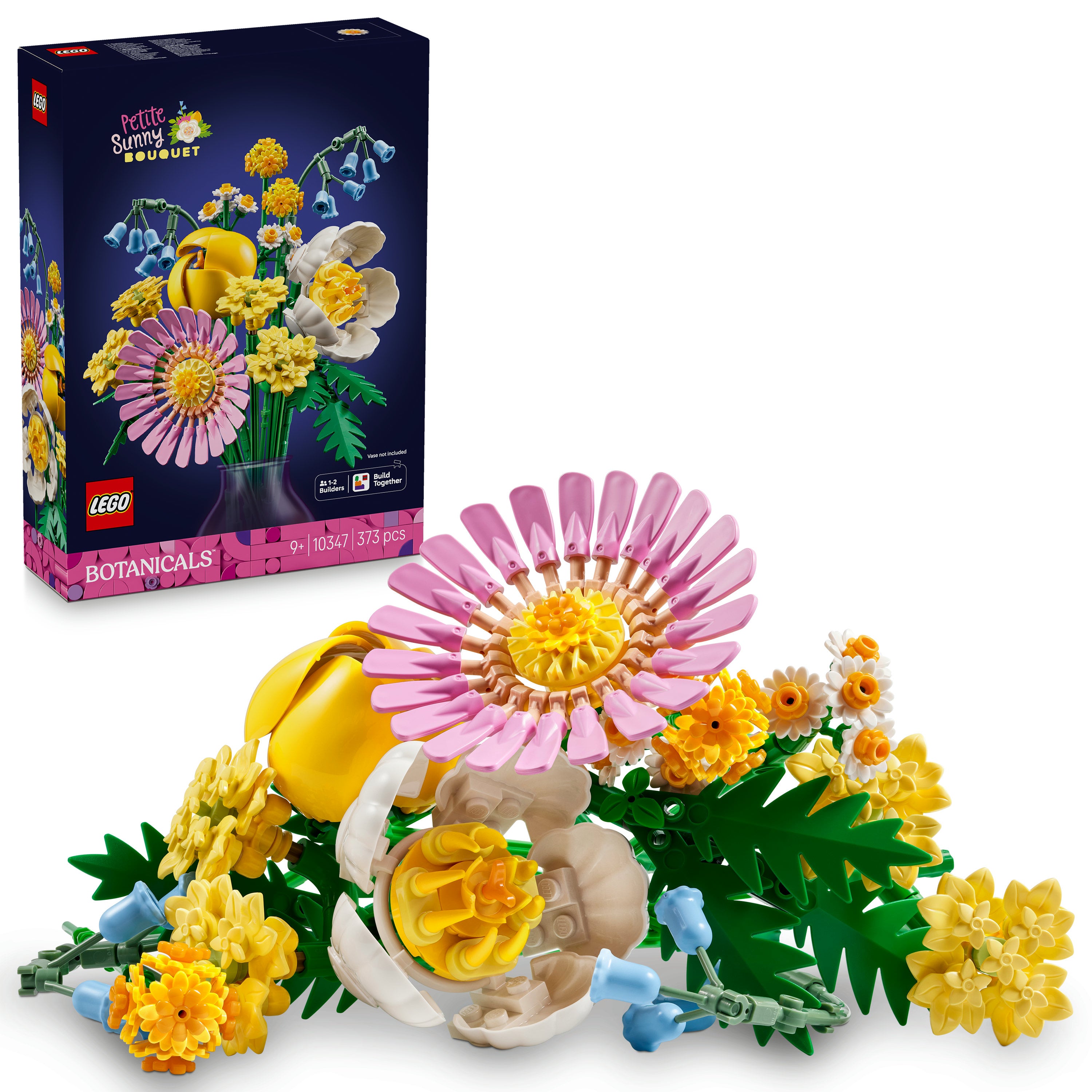 LEGO Botanicals Petite Sunny Bouquet, Faux Flower Building Set with Bluebells, Daisies, Tulips & More, Nature Toy & Holiday Decor for 9+ Girls, Teens & Adults, 10347