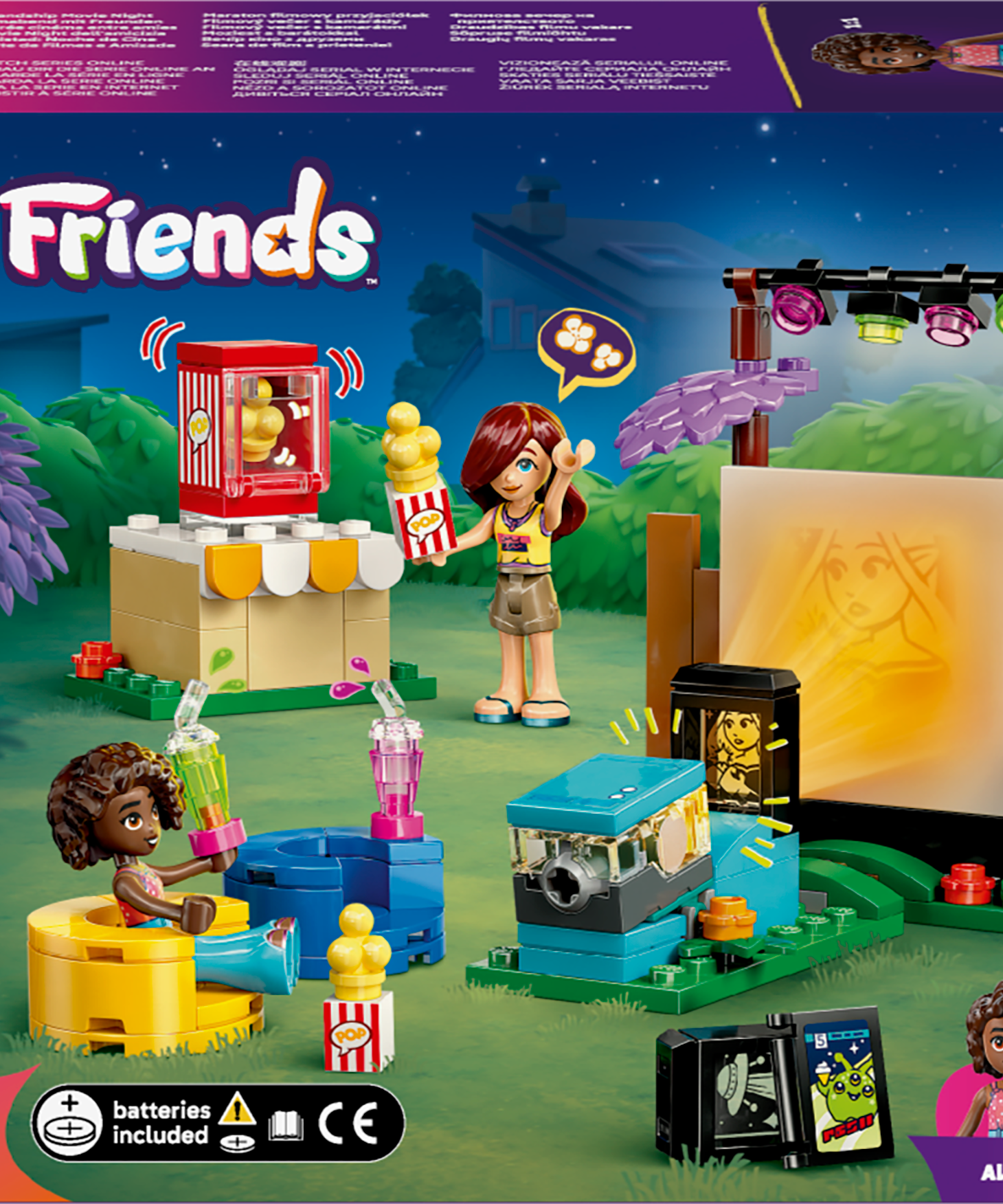 LEGO Friends 42642 Friendship Movie Night V29 for Girls 6+ Fun Mini Movie Theater Building Toy with Characters