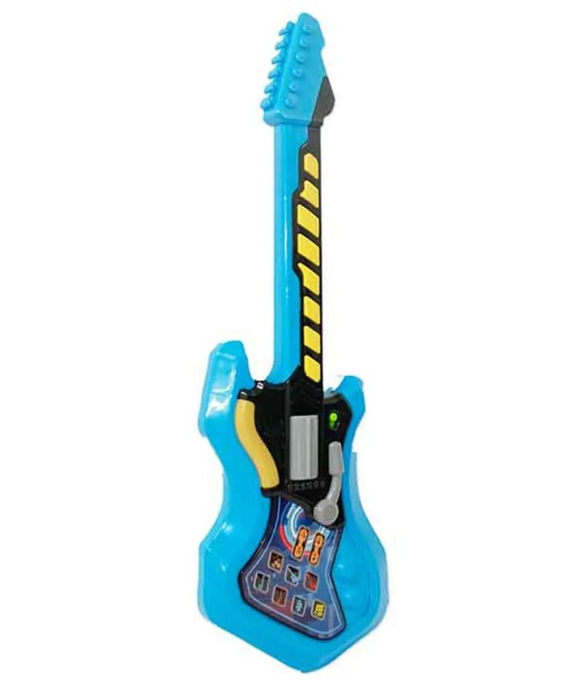 Winfun Cool Kids Rock Guitar Interactive Toy, Light Up Guitar with Fret Buttons and Sound Effects, Strum and Whammy Bar for Musical Play, 3 Years+