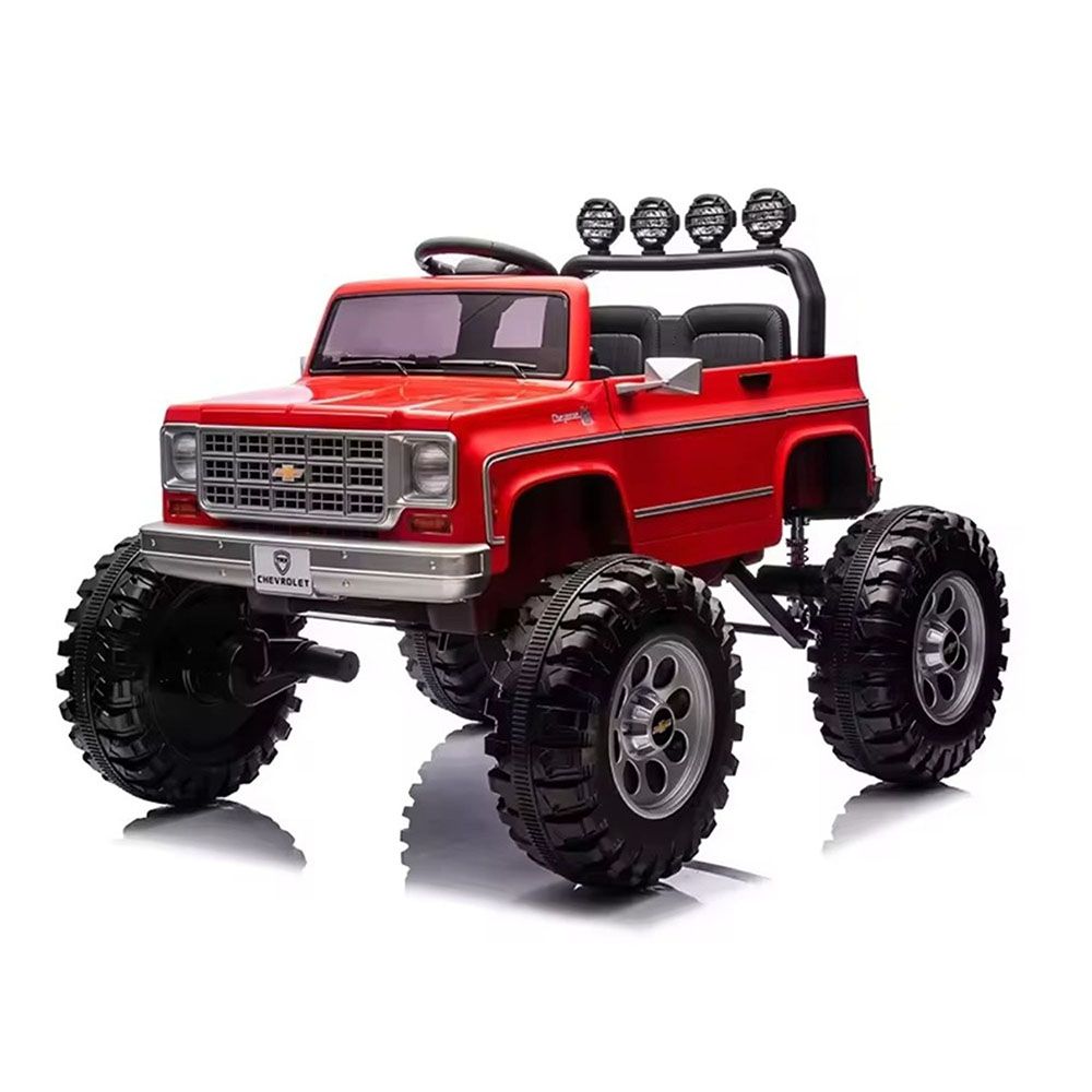 Chevrolet Cheyenne 24V 4 Motor Ride-On Pickup Truck for Kids, 3+ Years, 2 Seater, Parental Remote, LED Lights, Music Player, Storage Basket