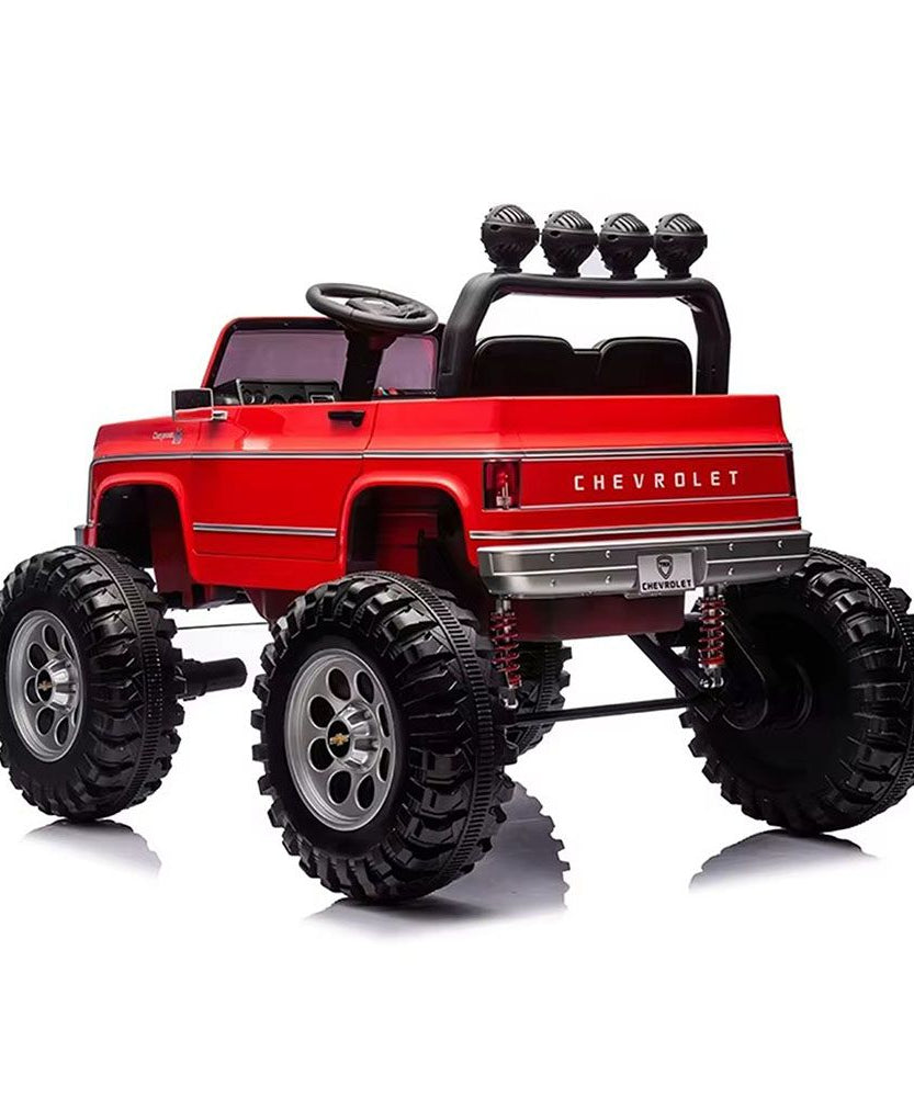 Chevrolet Cheyenne 24V 4 Motor Ride-On Pickup Truck for Kids, 3+ Years, 2 Seater, Parental Remote, LED Lights, Music Player, Storage Basket