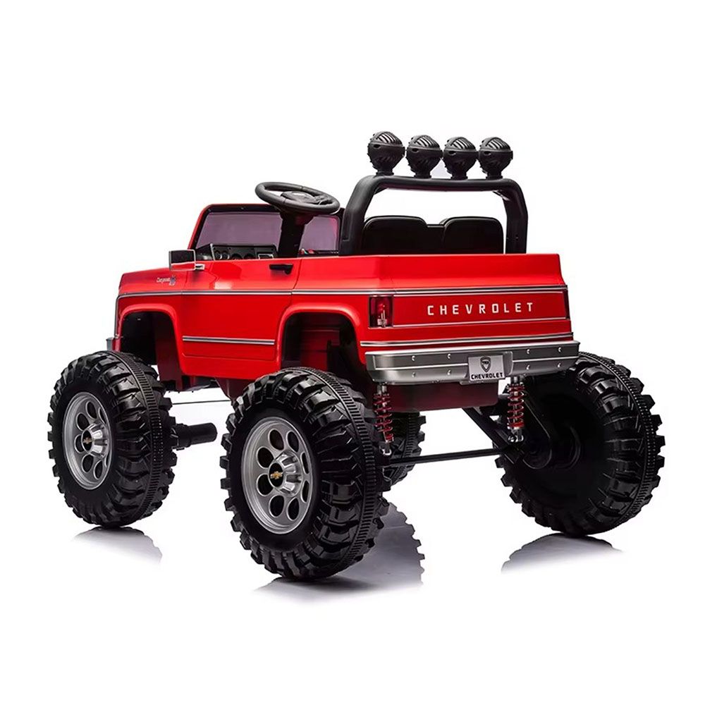 Chevrolet Cheyenne 24V 4 Motor Ride-On Pickup Truck for Kids, 3+ Years, 2 Seater, Parental Remote, LED Lights, Music Player, Storage Basket